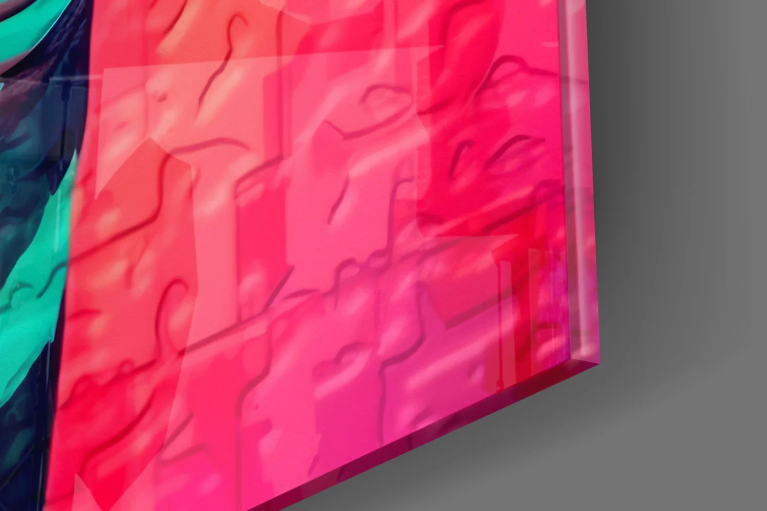 Neon Pop Giraffe Purple Shades Glass Wall Art - Image 7