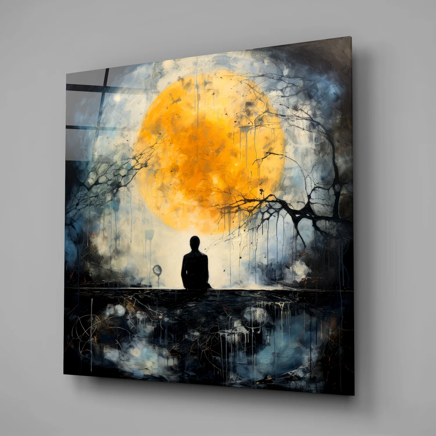 Night And Moonlight Glass Wall Art - Image 2