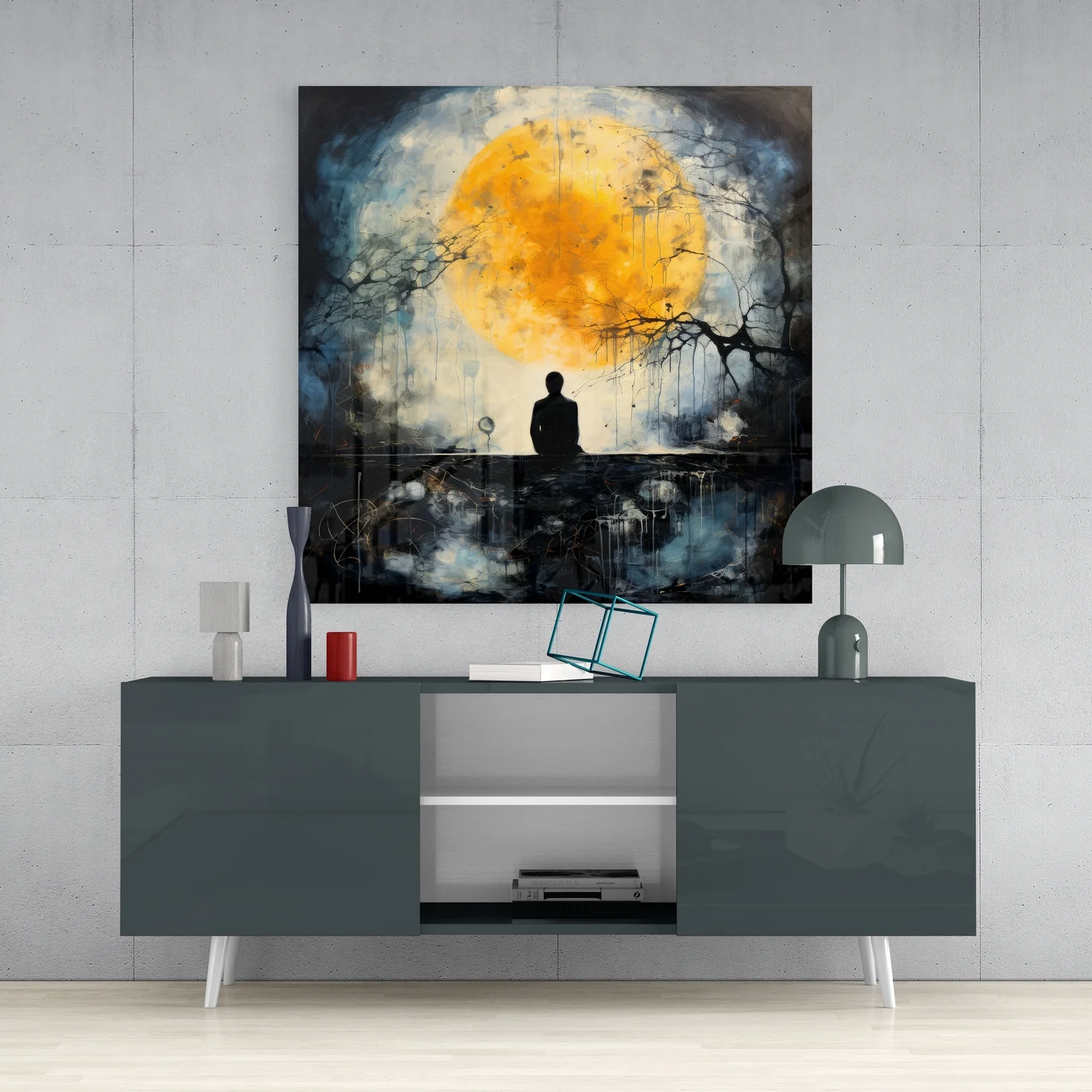 Night And Moonlight Glass Wall Art - Image 4