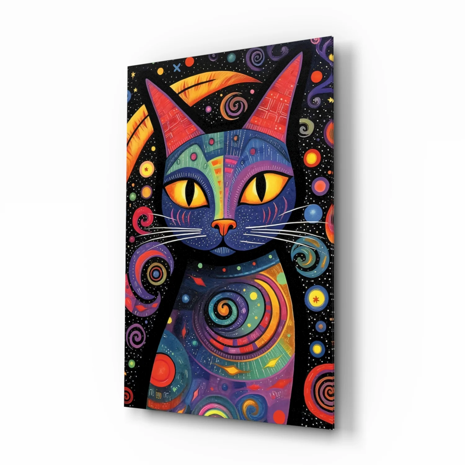 Night Cat Glass Wall Art || Designer Collection - Image 2