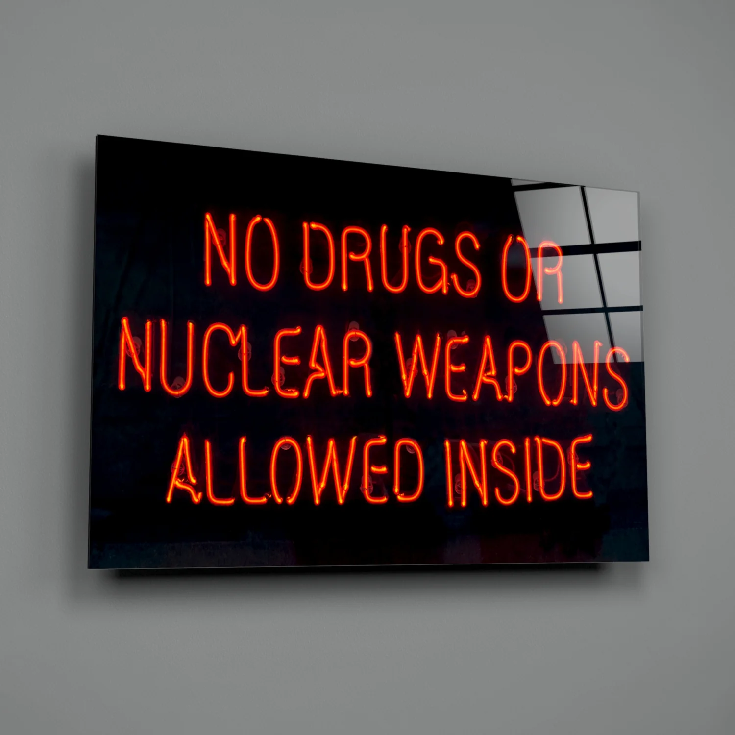 “No drugs” Glass Wall Art - Image 2
