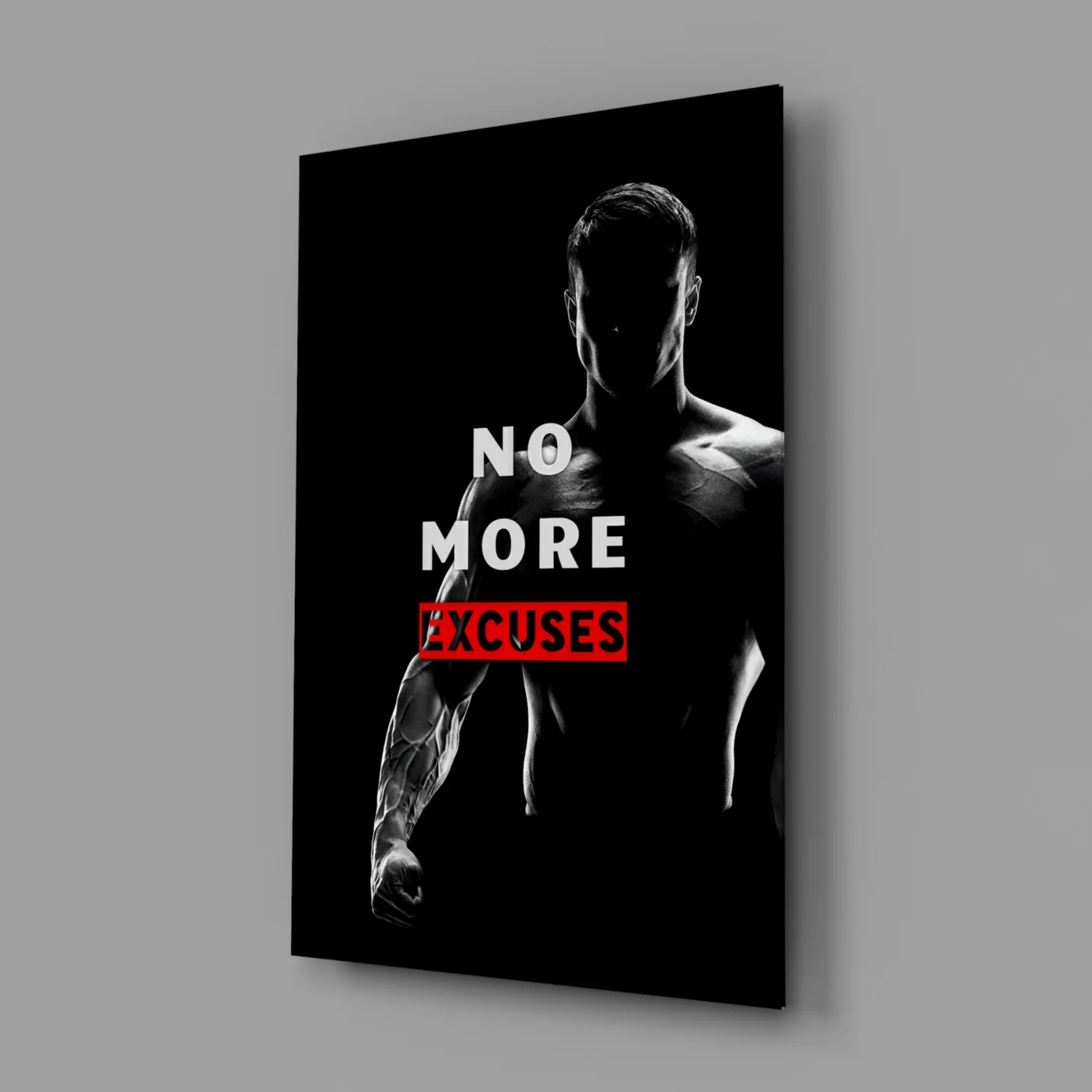 No More Excuses Glass Wall Art - Image 2