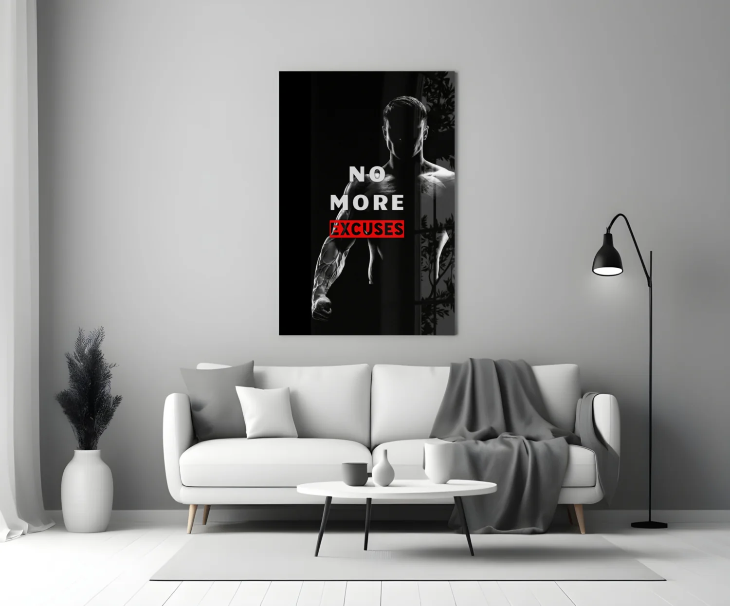 No More Excuses Glass Wall Art - Image 3