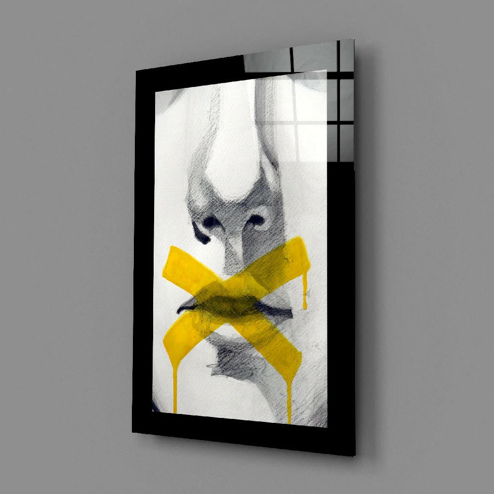 No Talking Glass Wall Art - Image 2