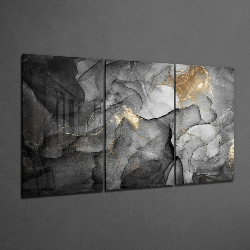 Noble Gray Glass Wall Art - Image 2