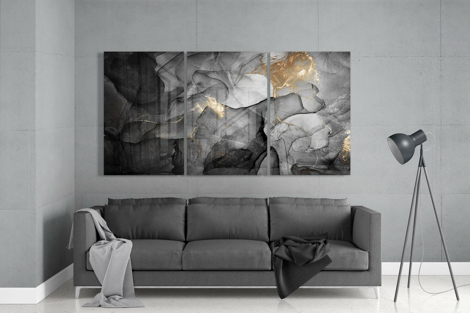 Noble Gray Glass Wall Art - Image 3