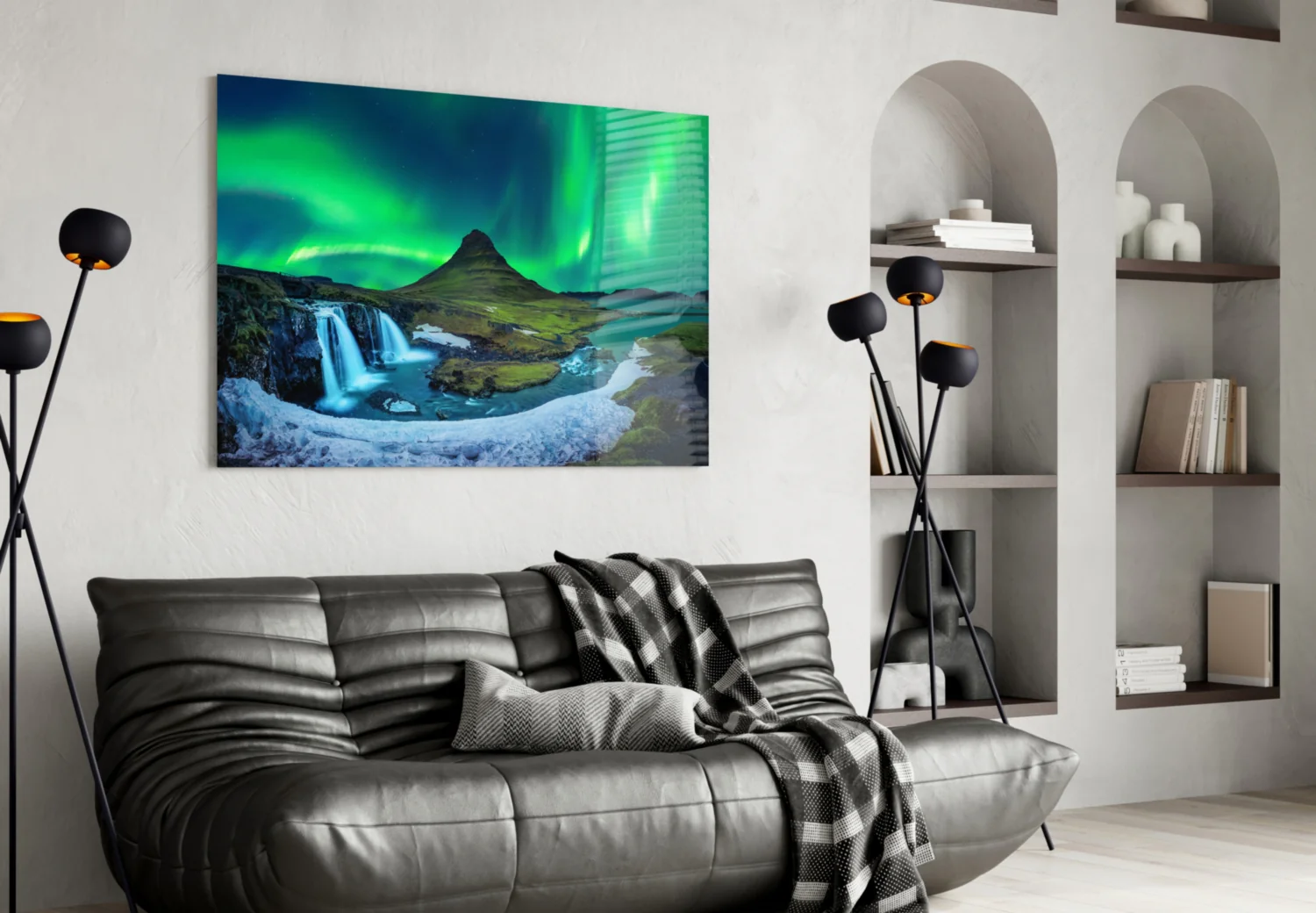 Northern Lights Glass Wall Art - Image 4