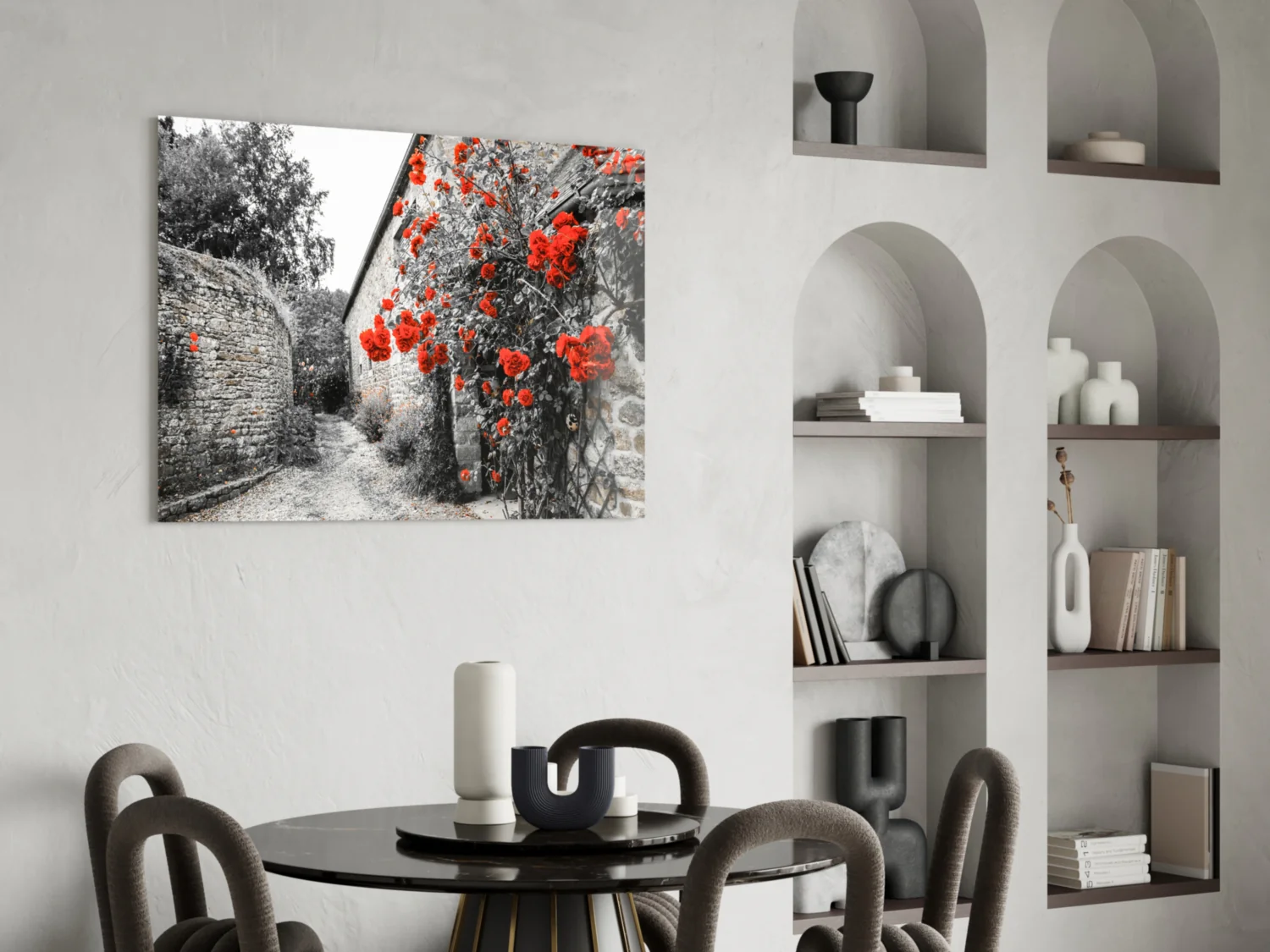 Red Rose Glass Wall Art - Image 6