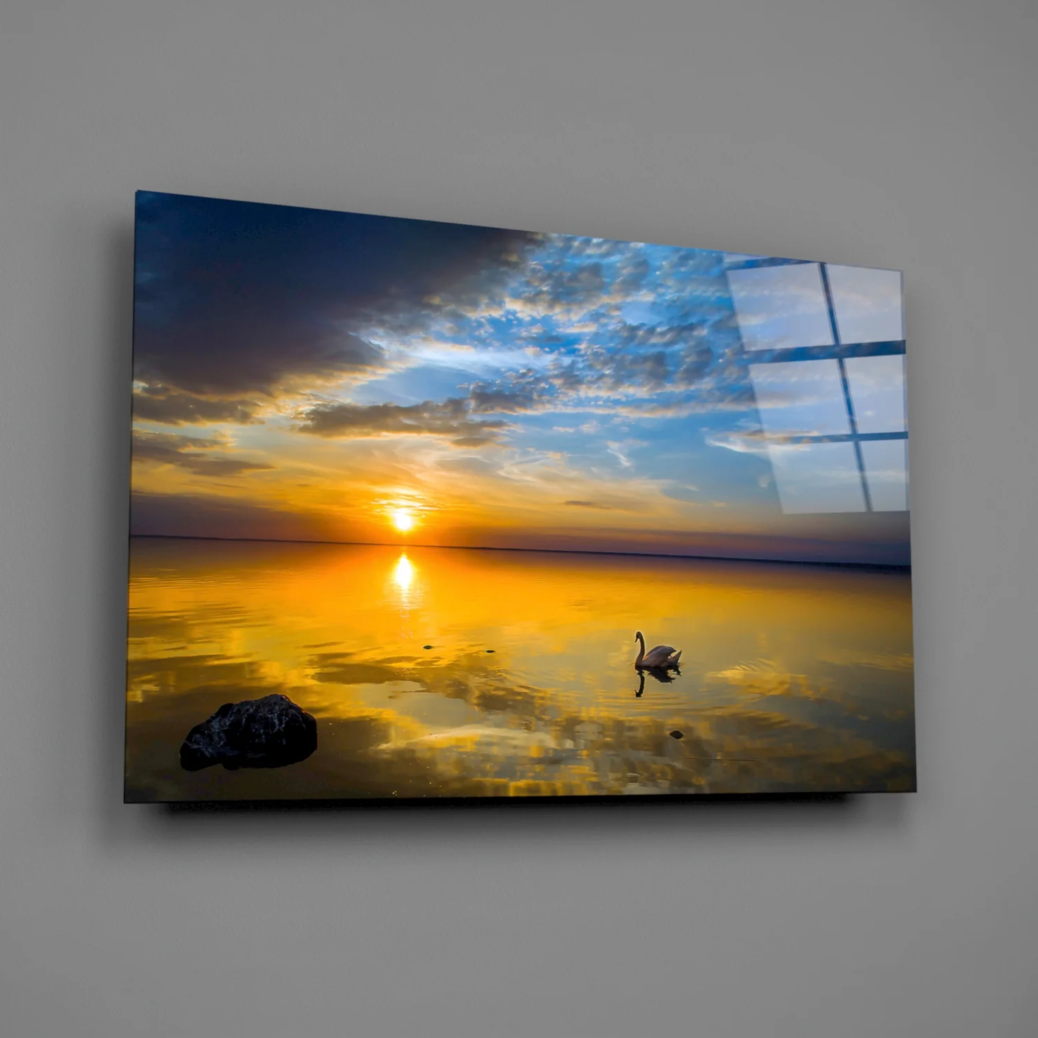 Swan Glass Wall Art - Image 3