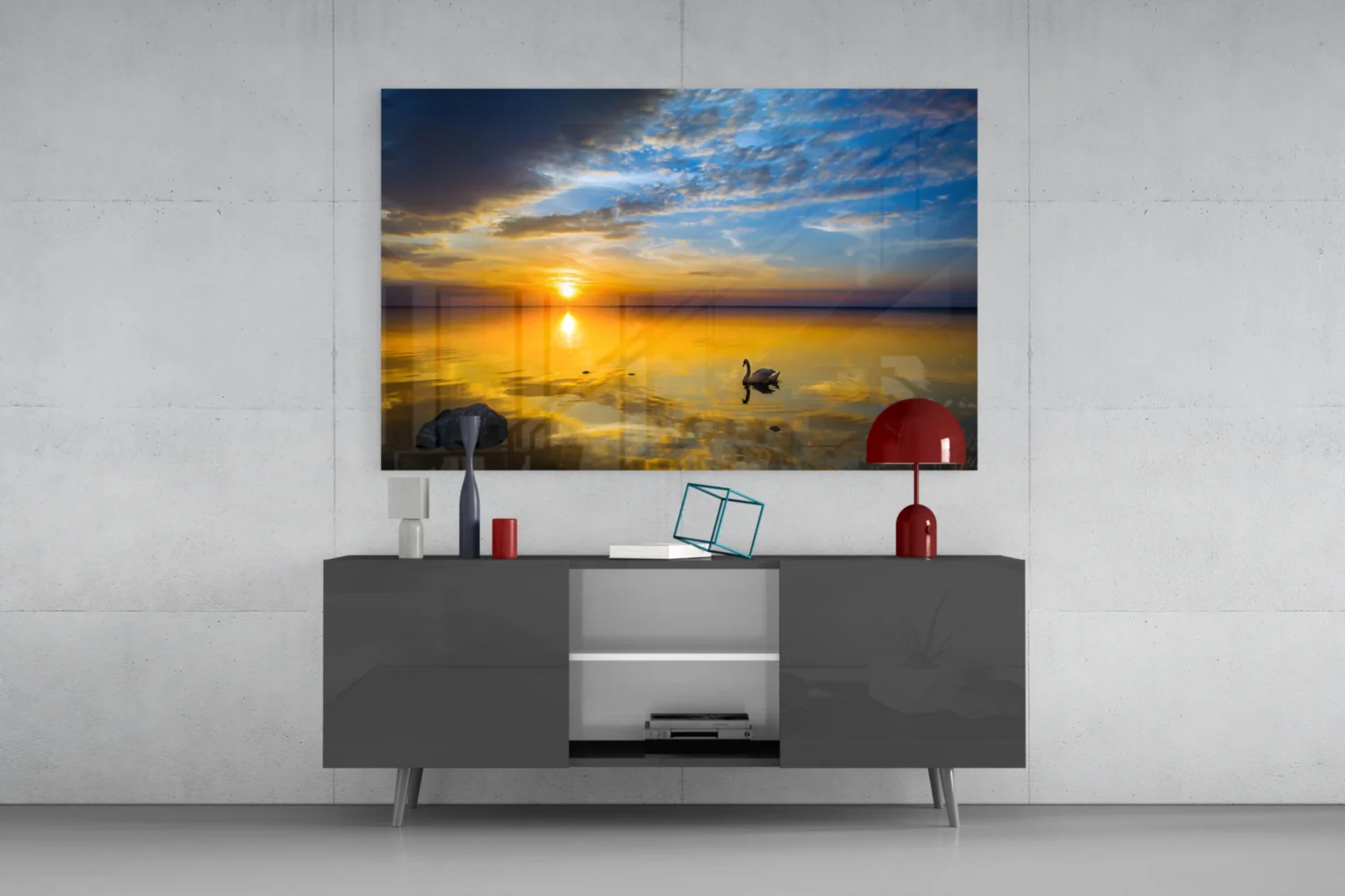 Swan Glass Wall Art - Image 9