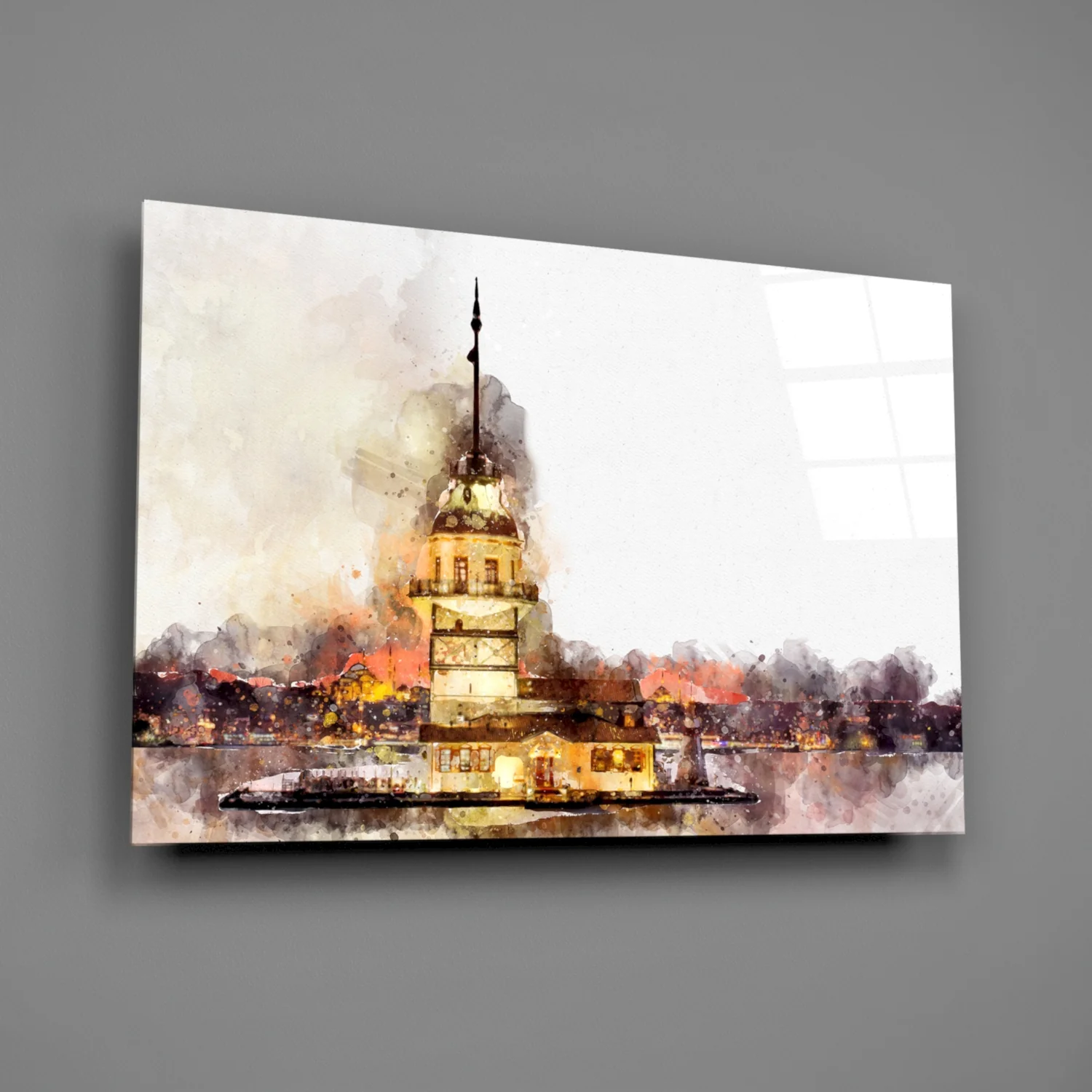 Maiden's Tower Glass Wall Art - Image 3