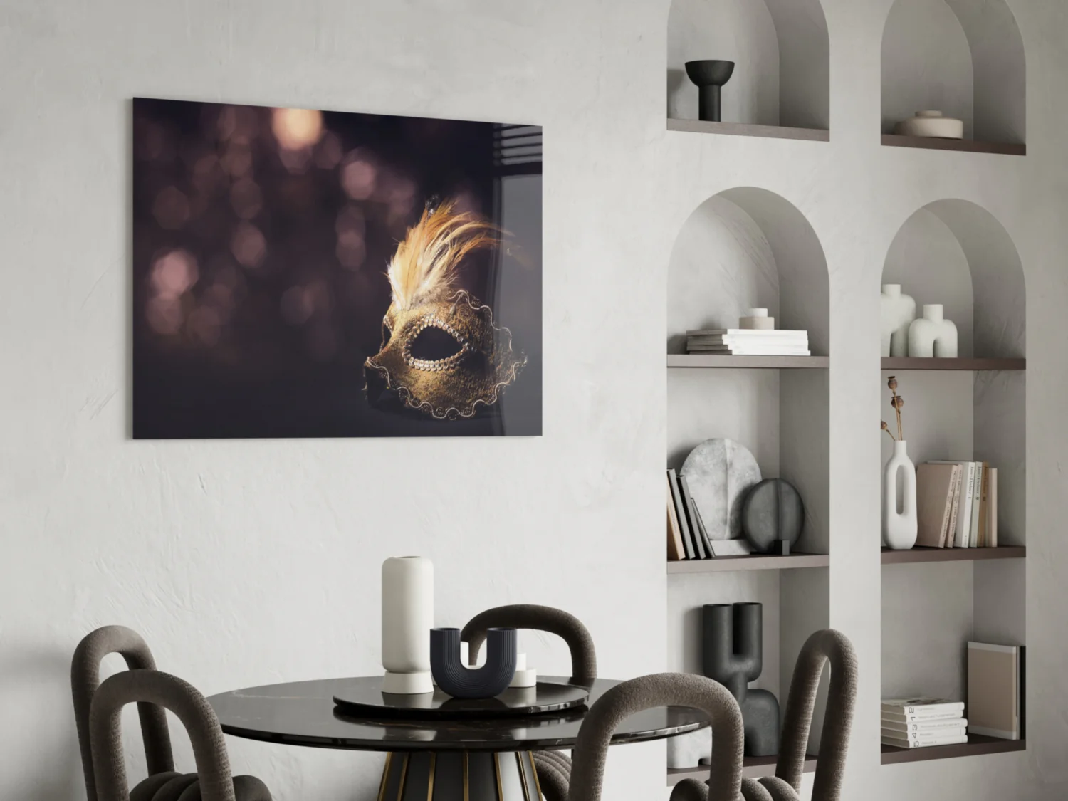 Venetian Mask Glass Wall Art - Image 6