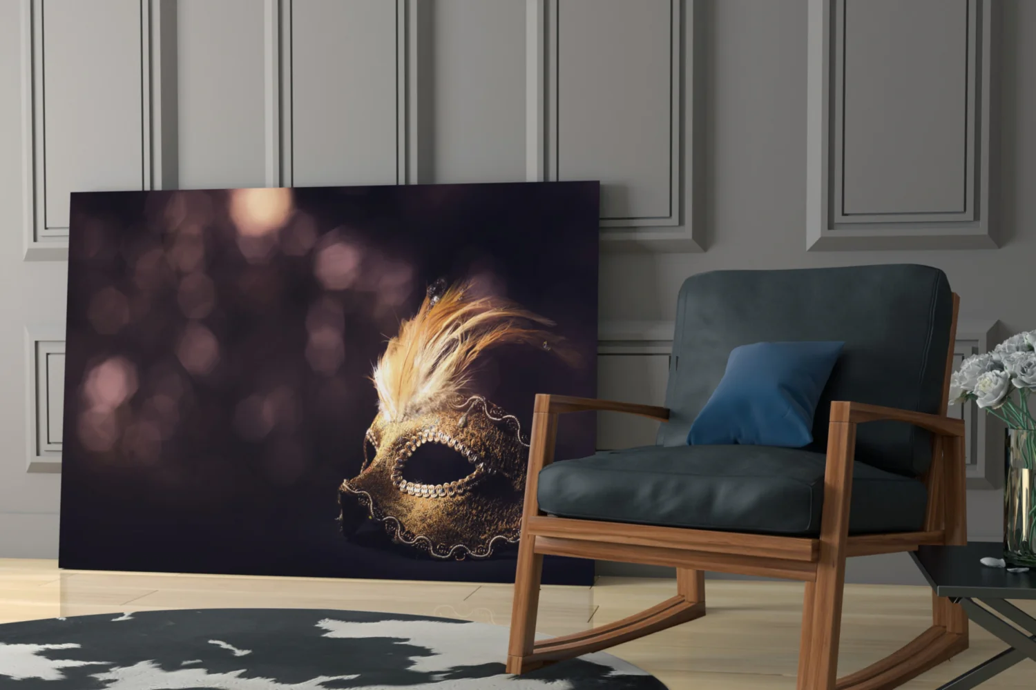 Venetian Mask Glass Wall Art - Image 7