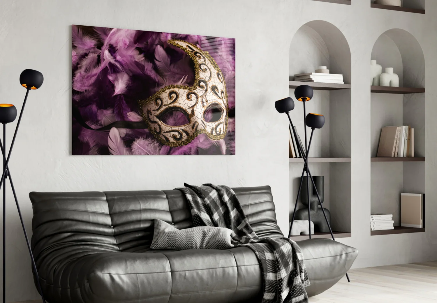 Venetian Mask Glass Wall Art - Image 5