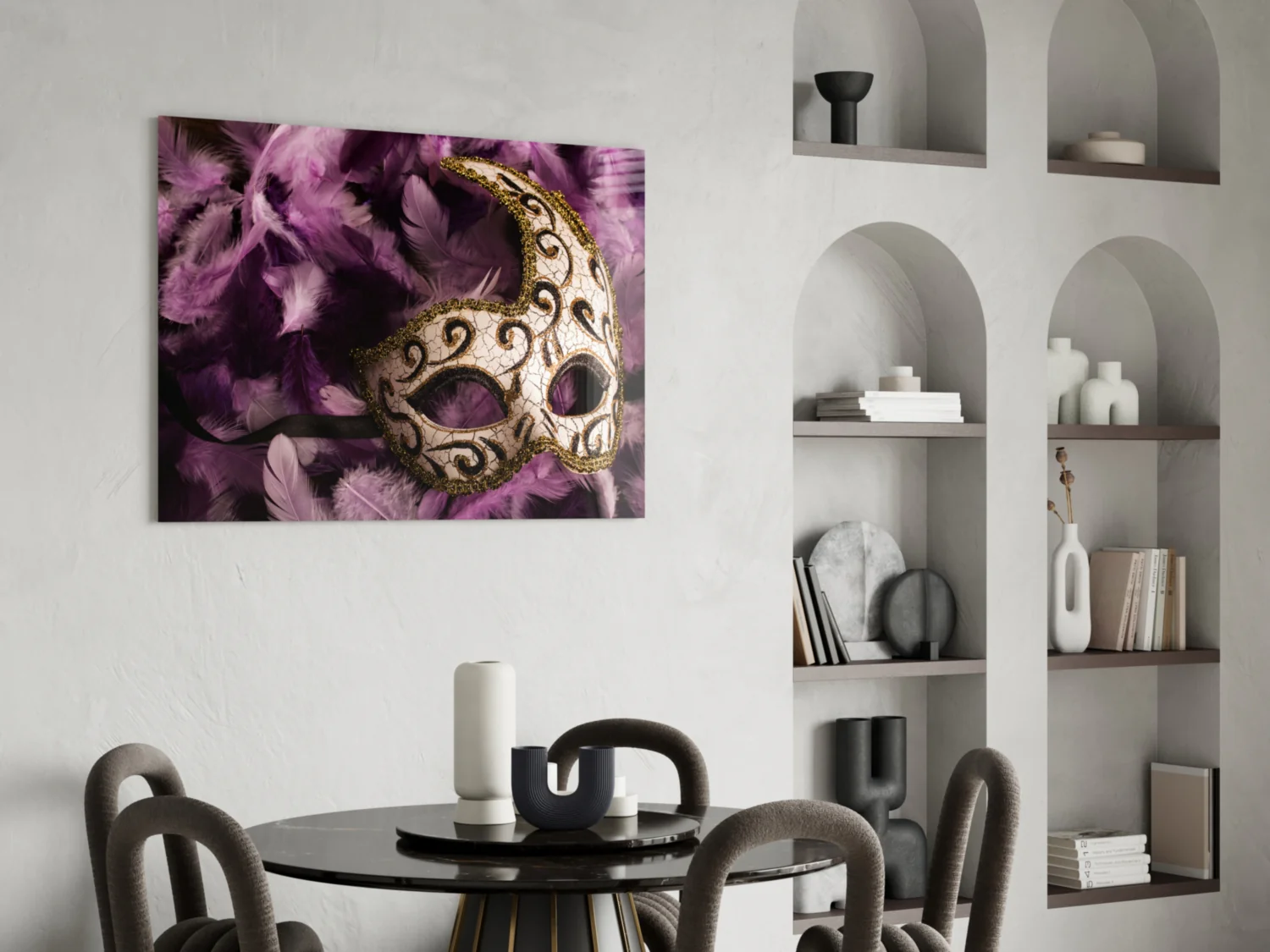 Venetian Mask Glass Wall Art - Image 6