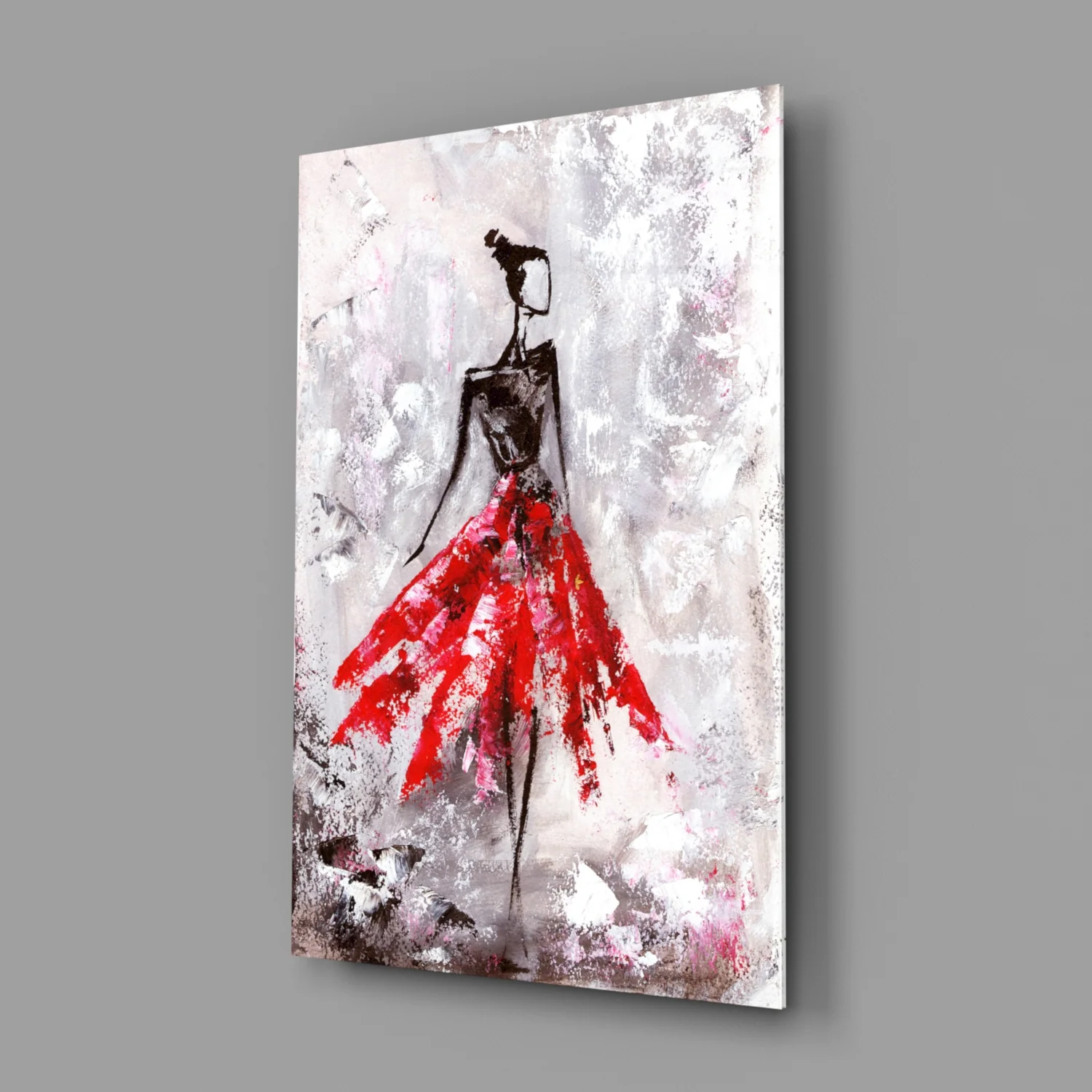 Female (Red) Glass Wall Art - Image 3