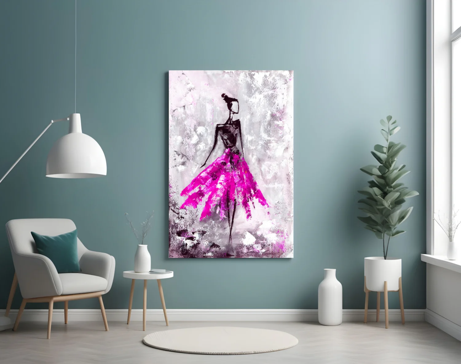 Woman (Pink) Glass Wall Art - Image 5