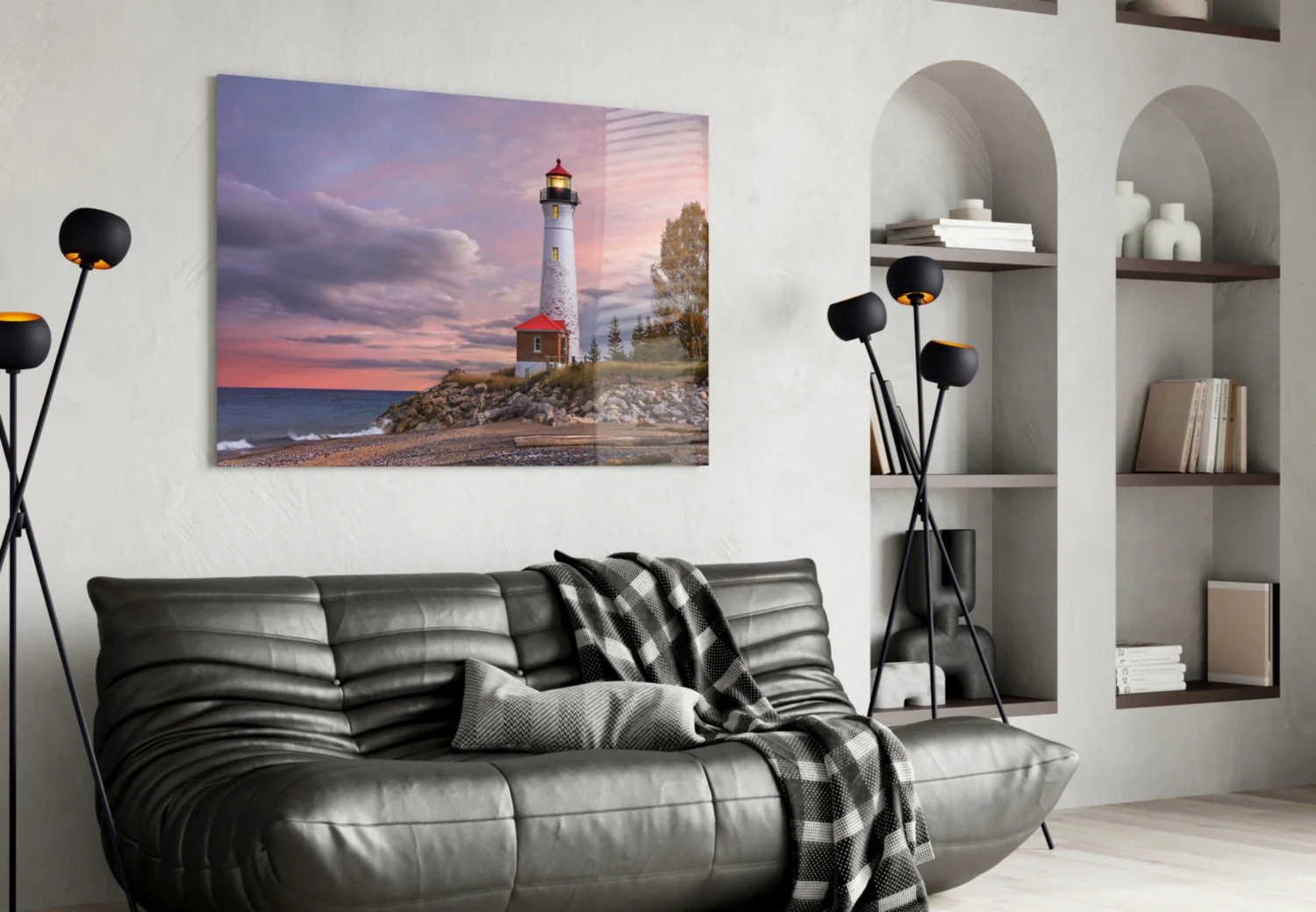 Lighthouse Glass Wall Art - Image 5