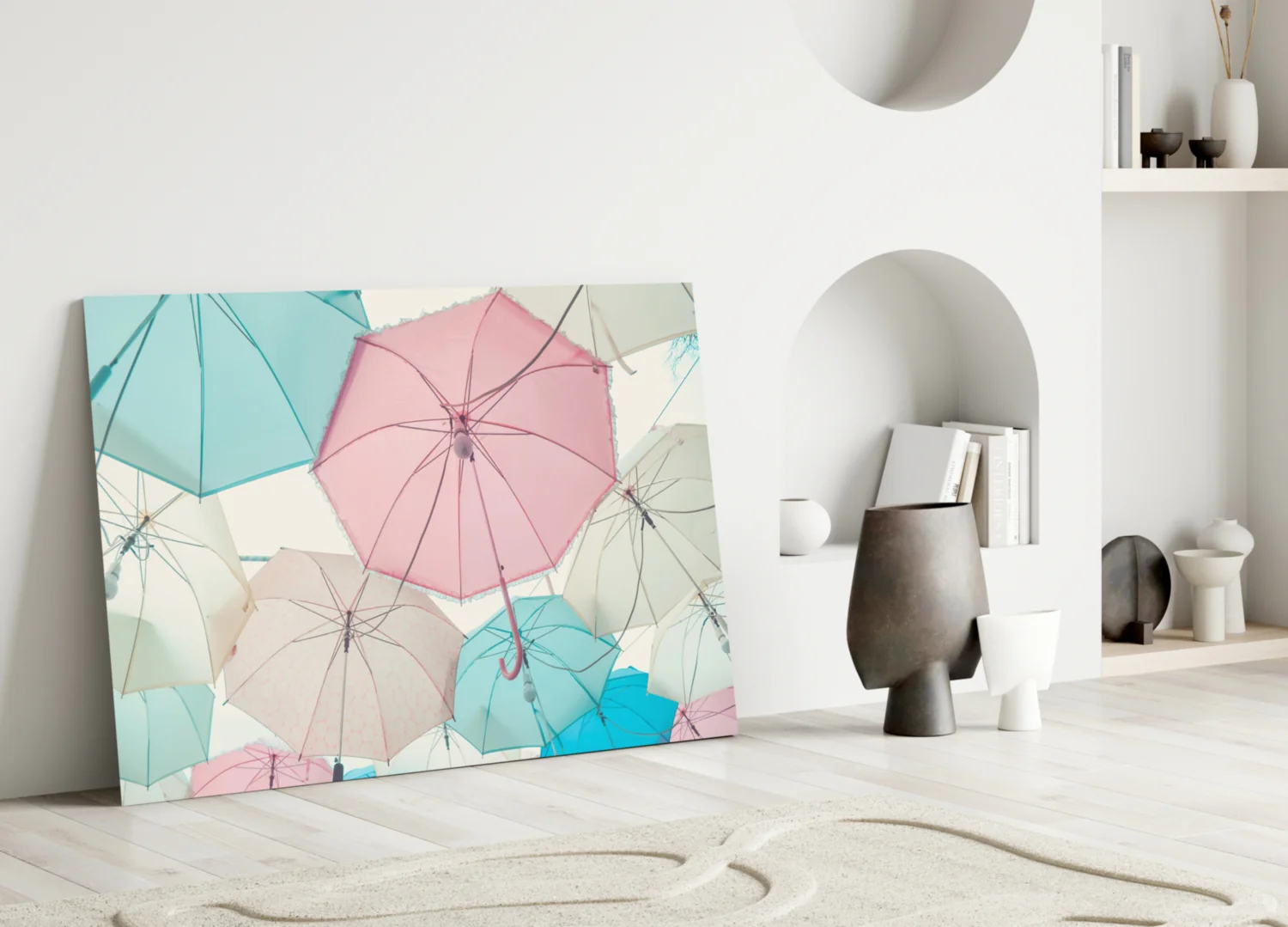 Umbrellas Glass Wall Art - Image 4