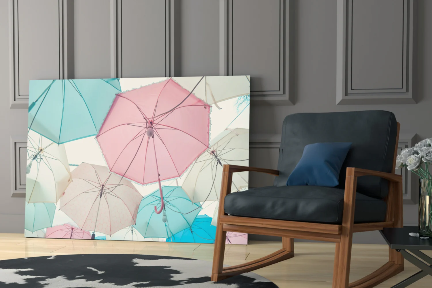 Umbrellas Glass Wall Art - Image 7