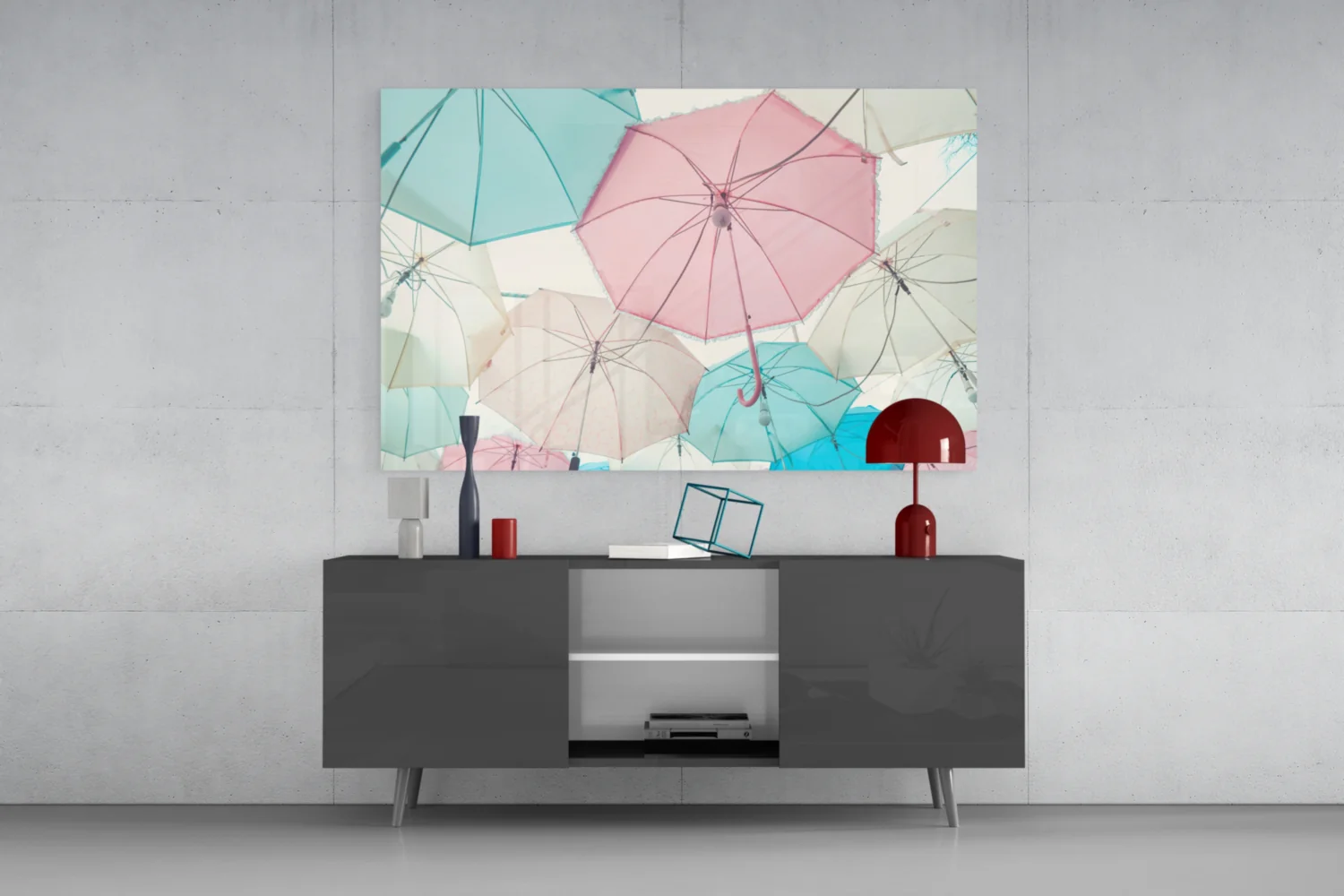 Umbrellas Glass Wall Art - Image 9