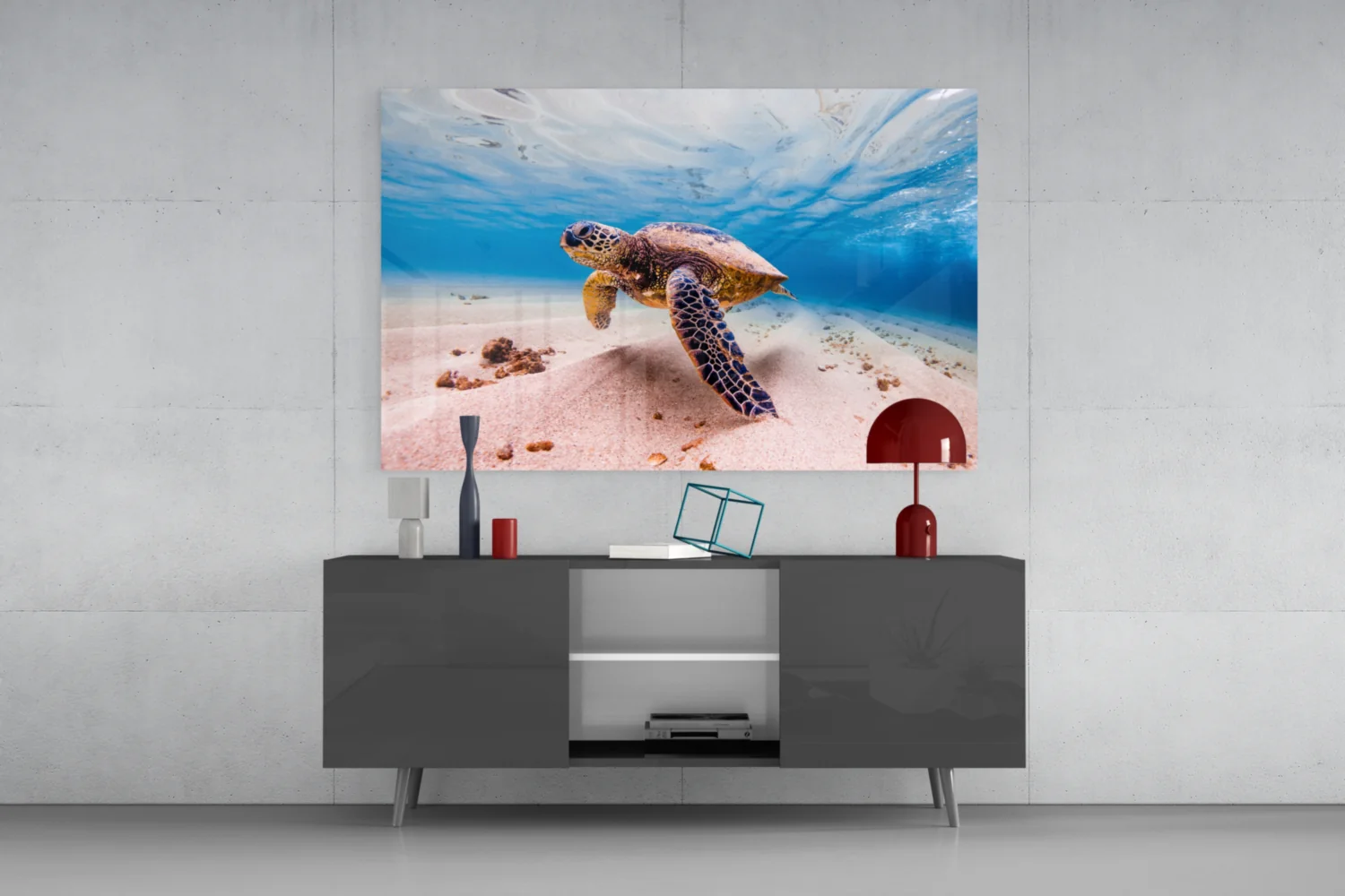 Sea Turtle Glass Wall Art - Image 8