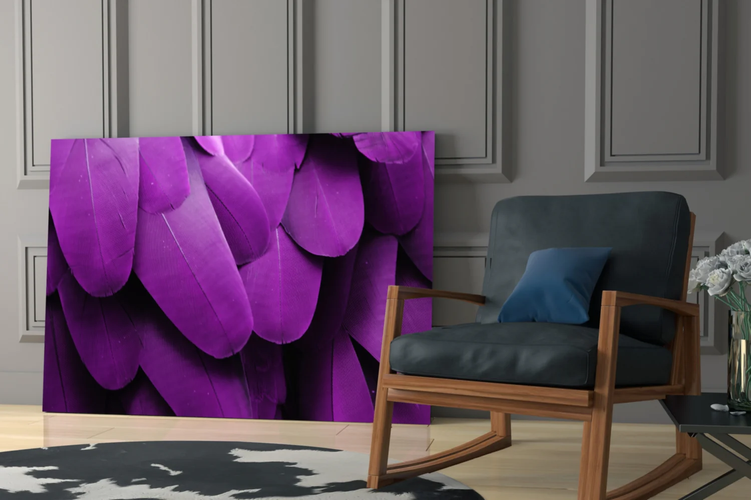Bird Feathers Glass Wall Art - Image 6
