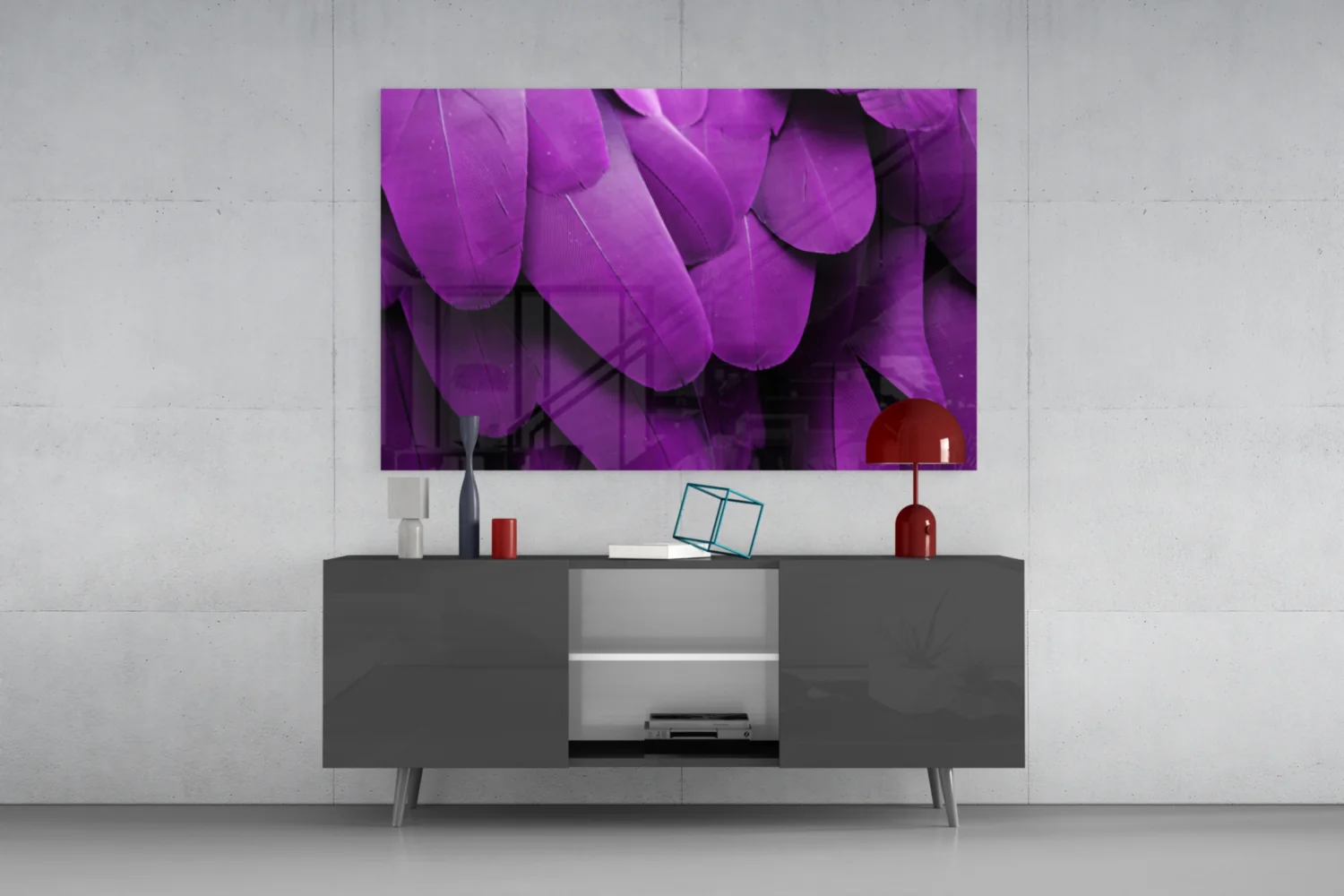Bird Feathers Glass Wall Art - Image 8
