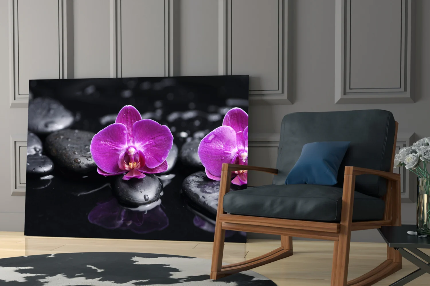 Orchid Glass Wall Art - Image 6
