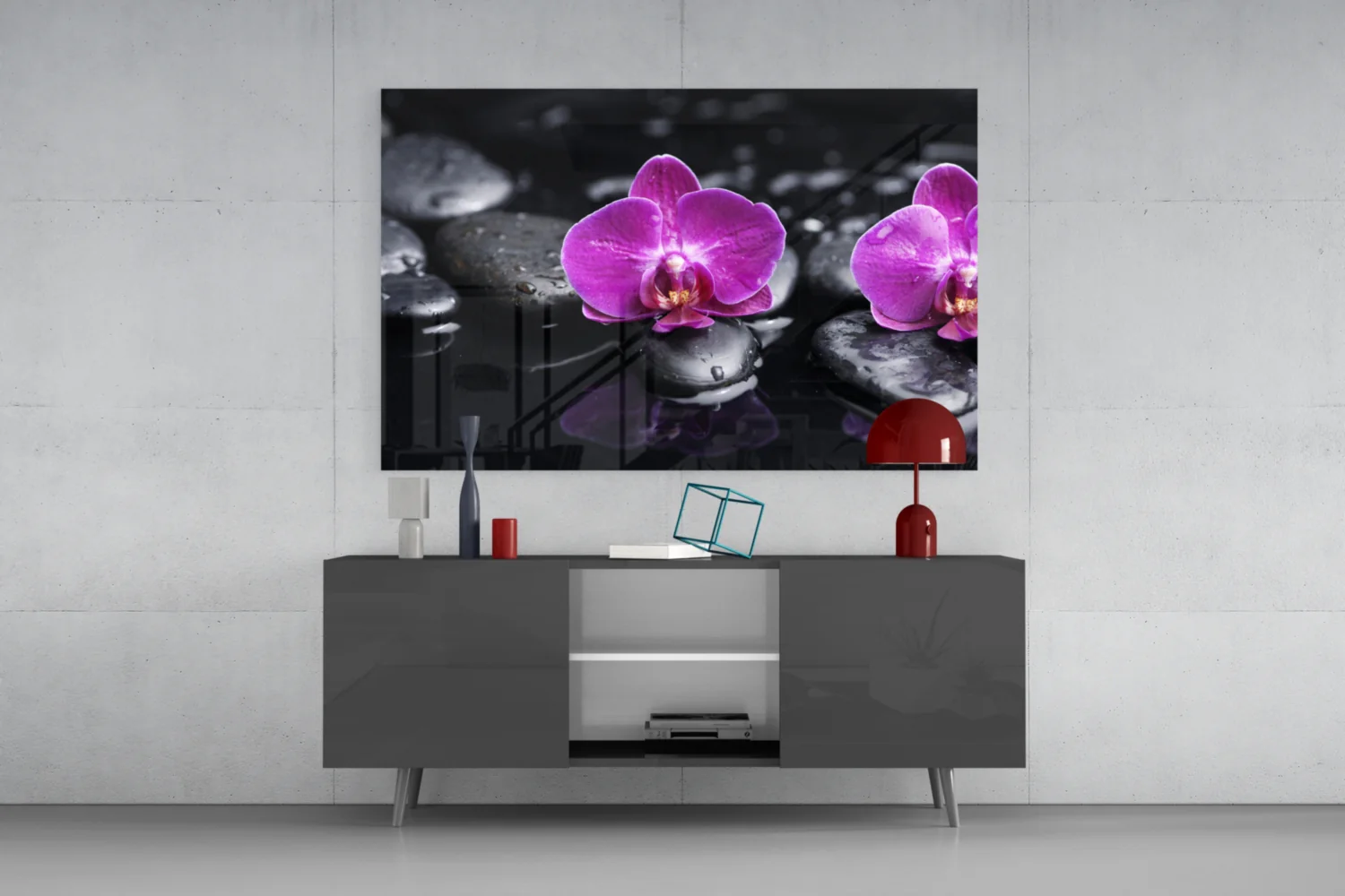 Orchid Glass Wall Art - Image 8