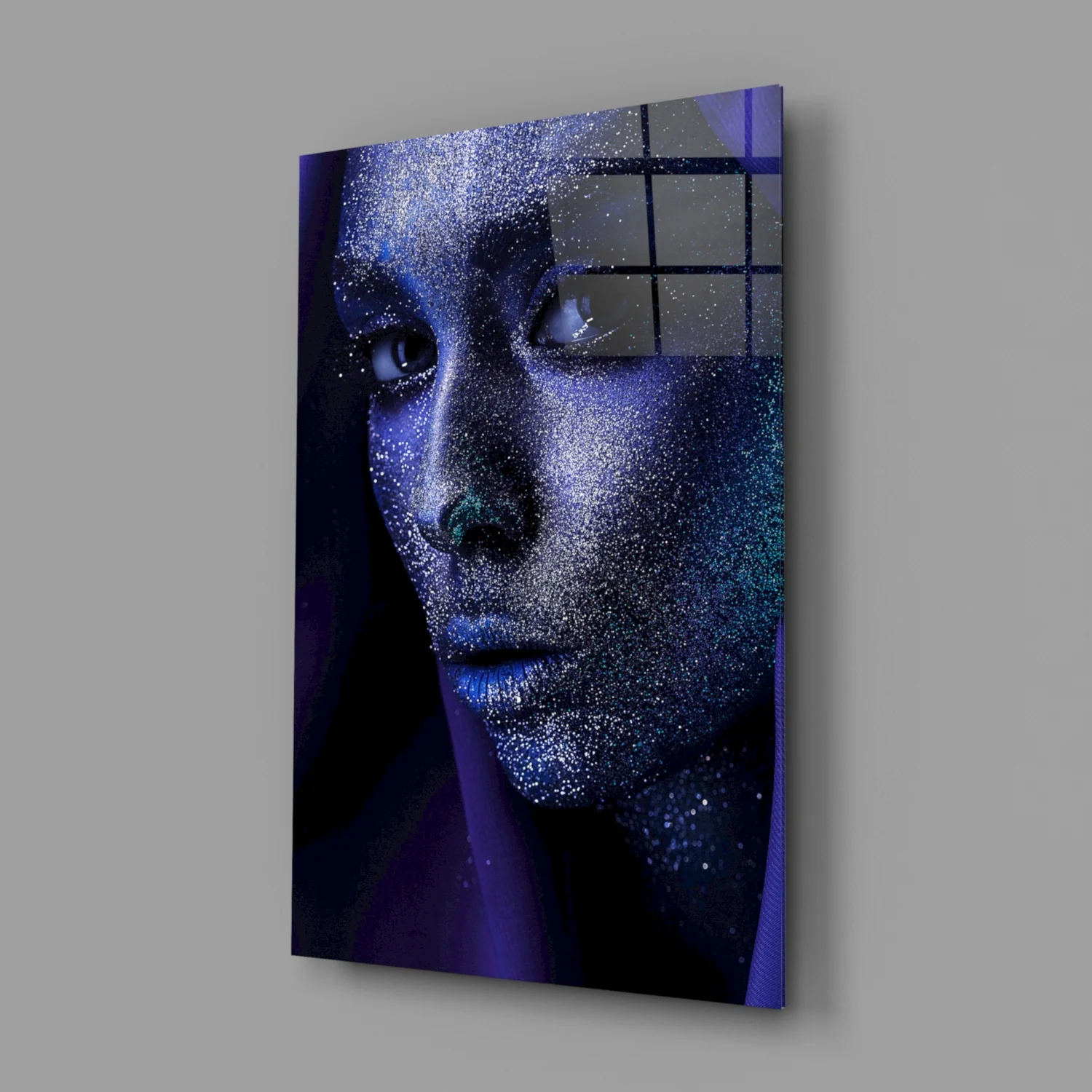 Woman Portrait 2 Glass Wall Art - Image 2
