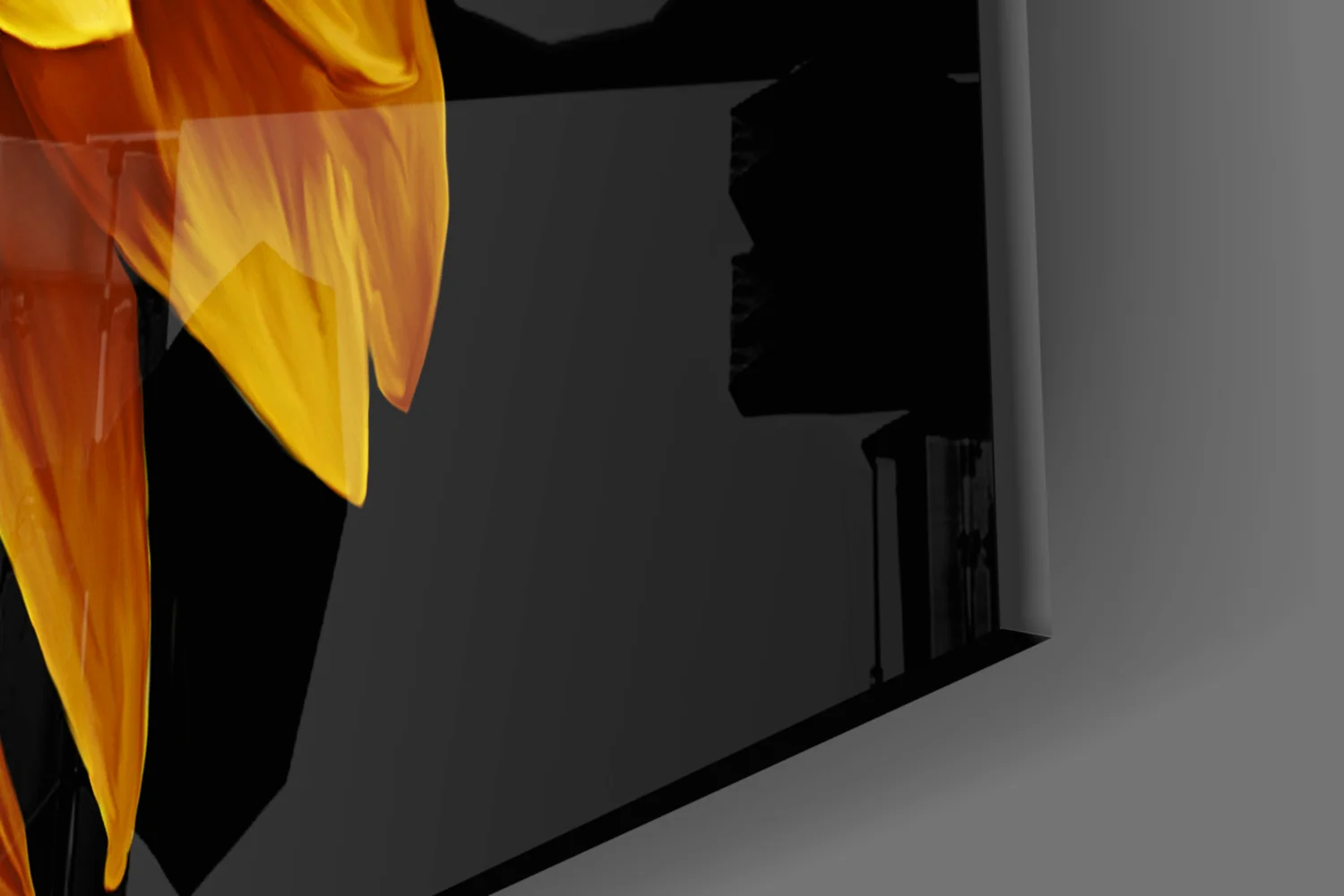 Yellow Flower Glass Wall Art - Image 7