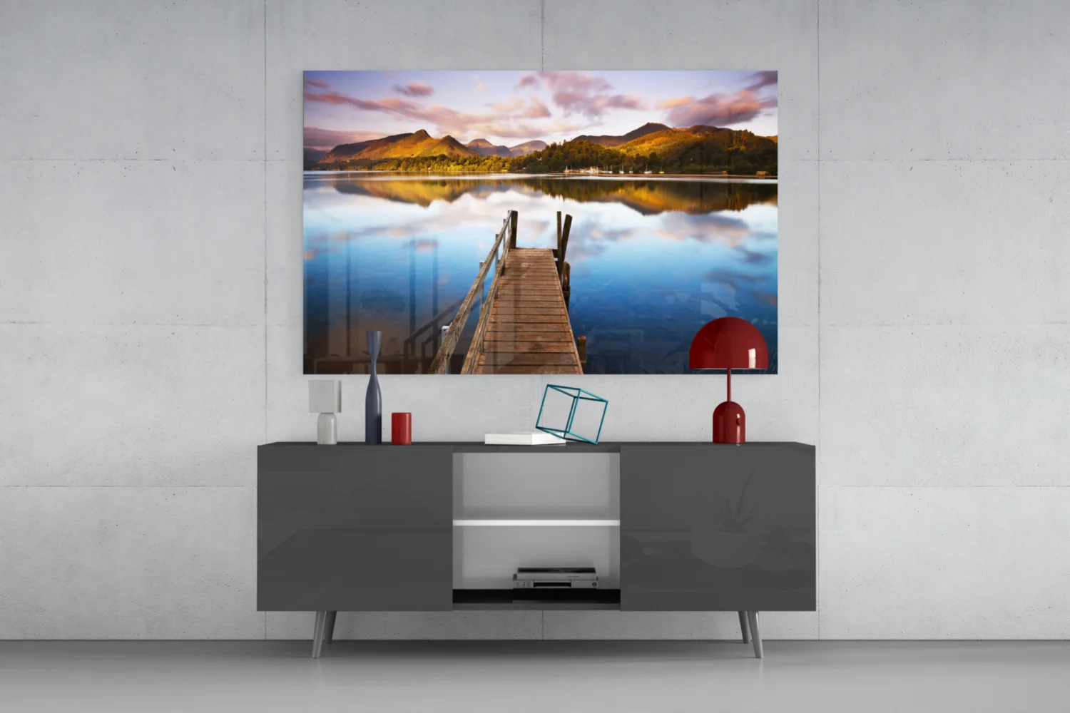 Lake Landscape Glass Wall Art - Image 8