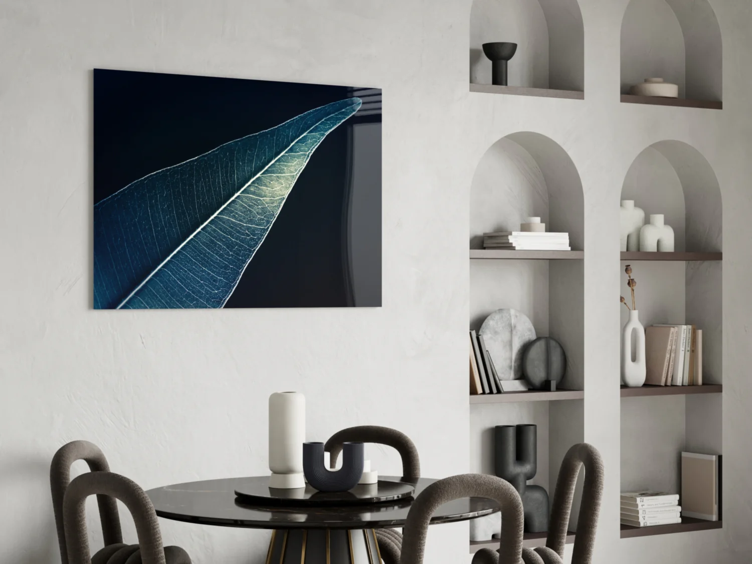 Green Leaf Glass Wall Art - Image 5