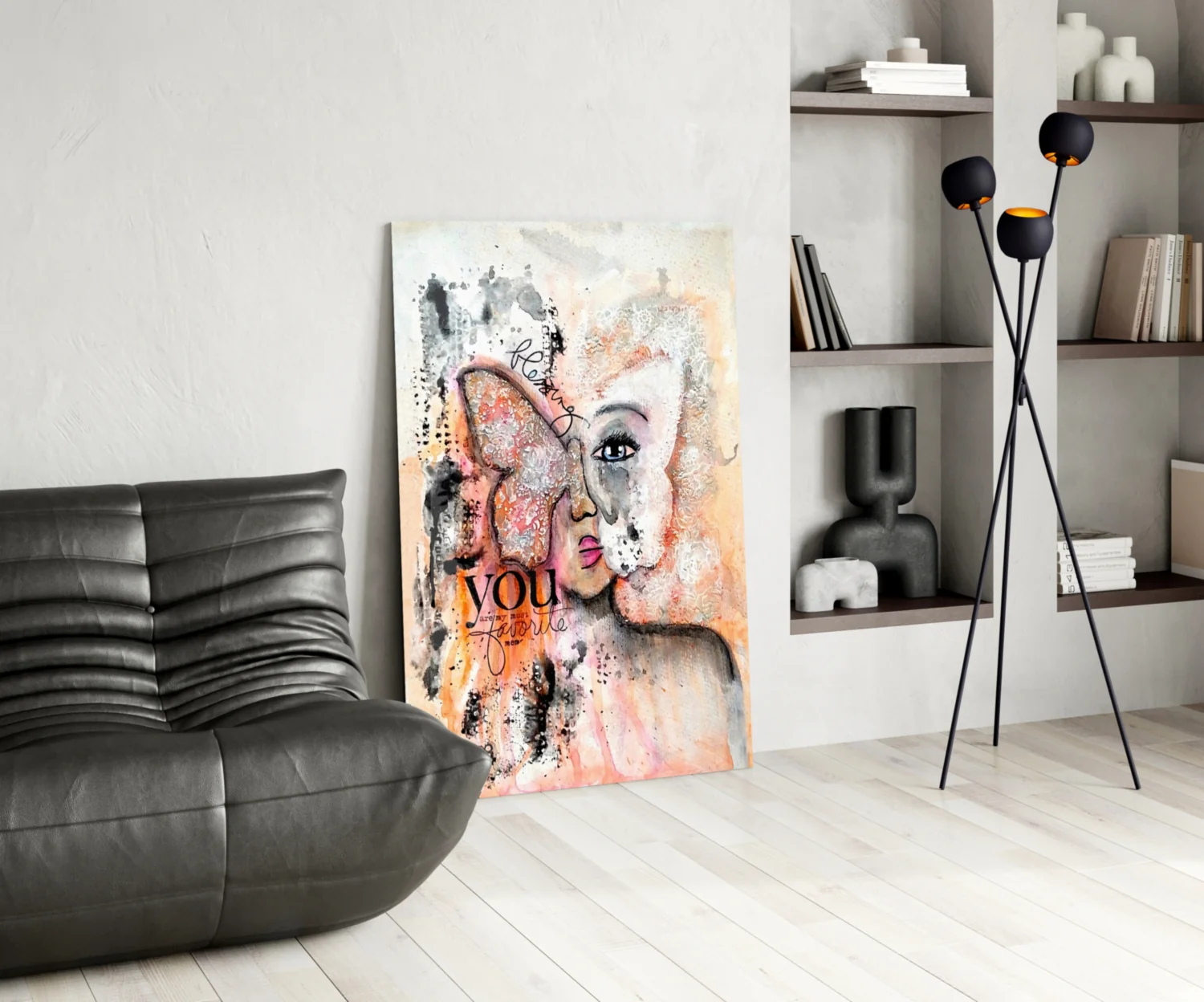 Abstract Woman Glass Wall Art - Image 5