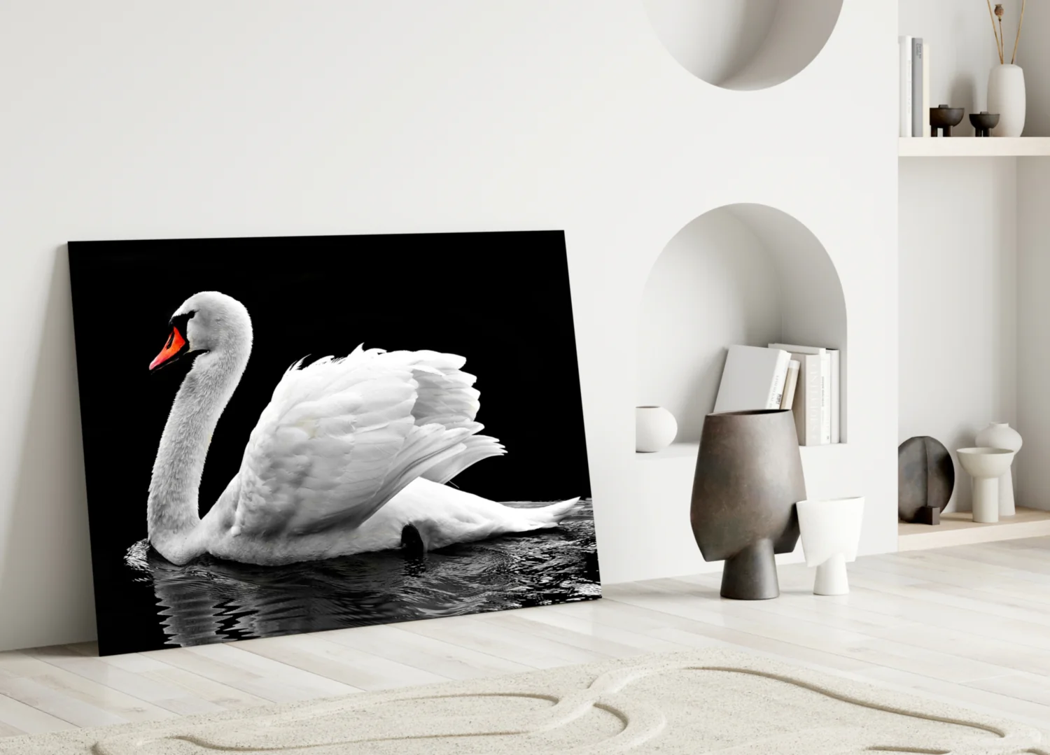 Swan Glass Wall Art - Image 3