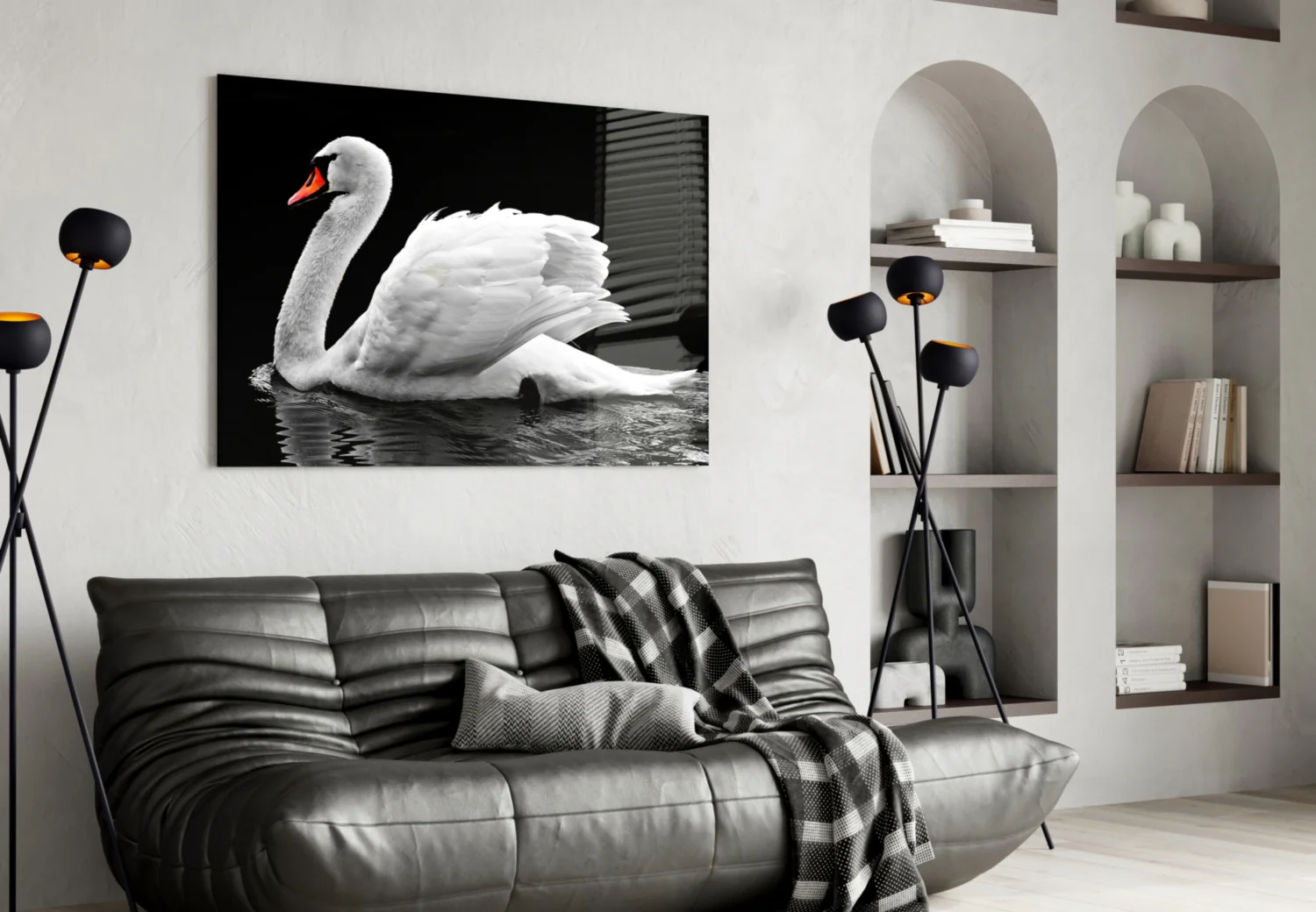 Swan Glass Wall Art - Image 4