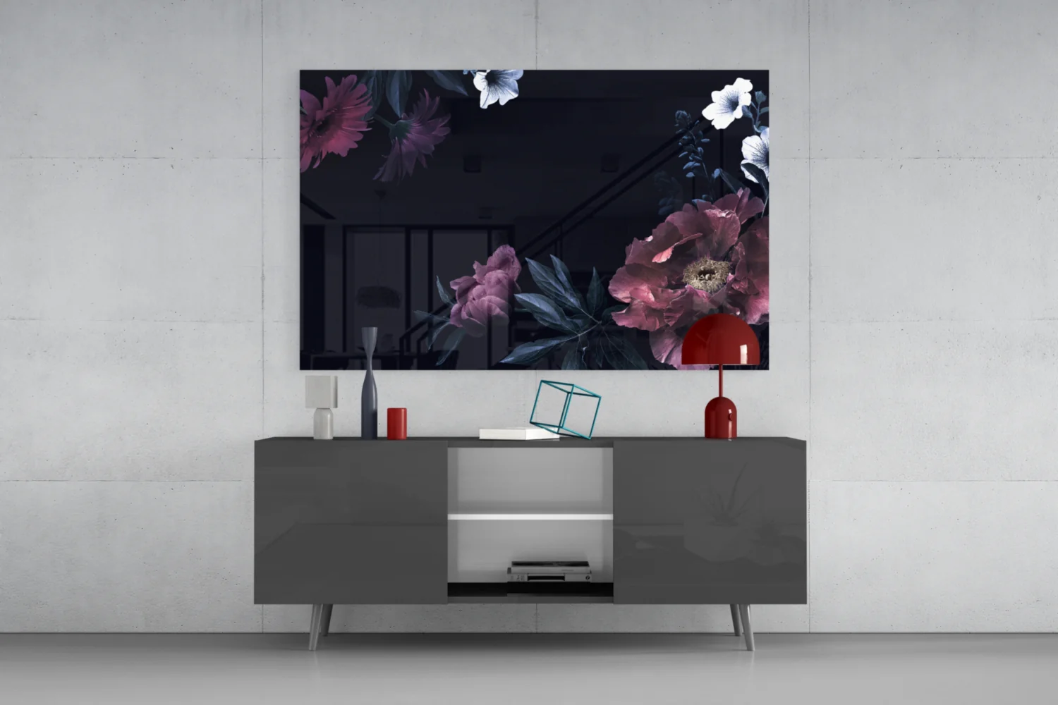 Floral Pattern Glass Wall Art - Image 8