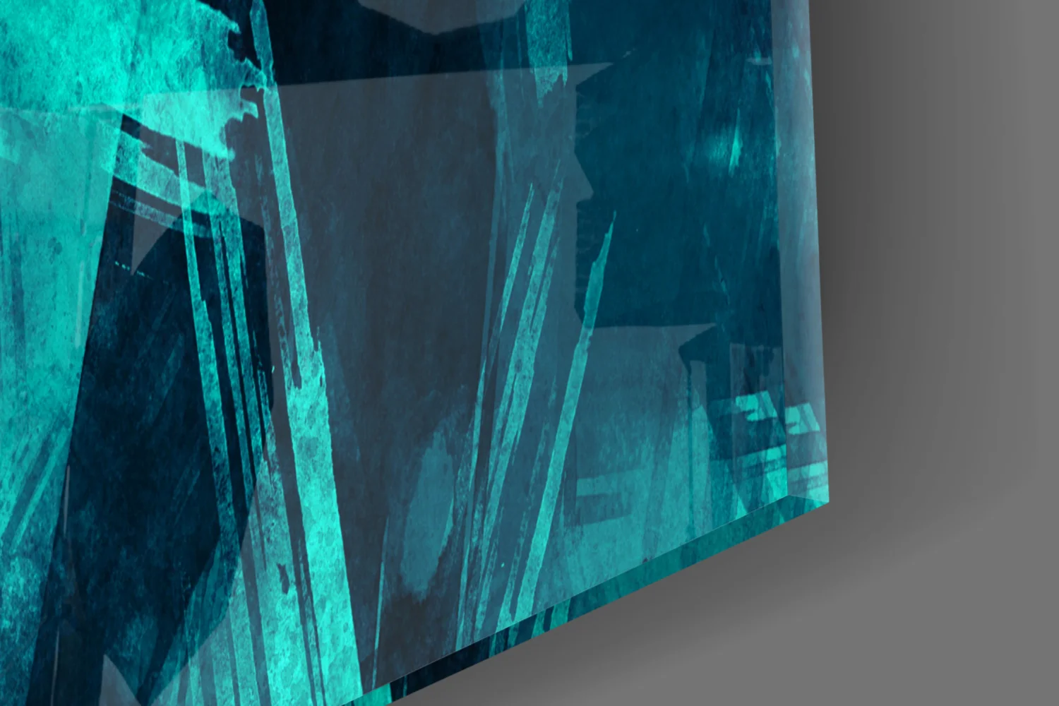 Green Abstract Pattern Glass Wall Art - Image 7