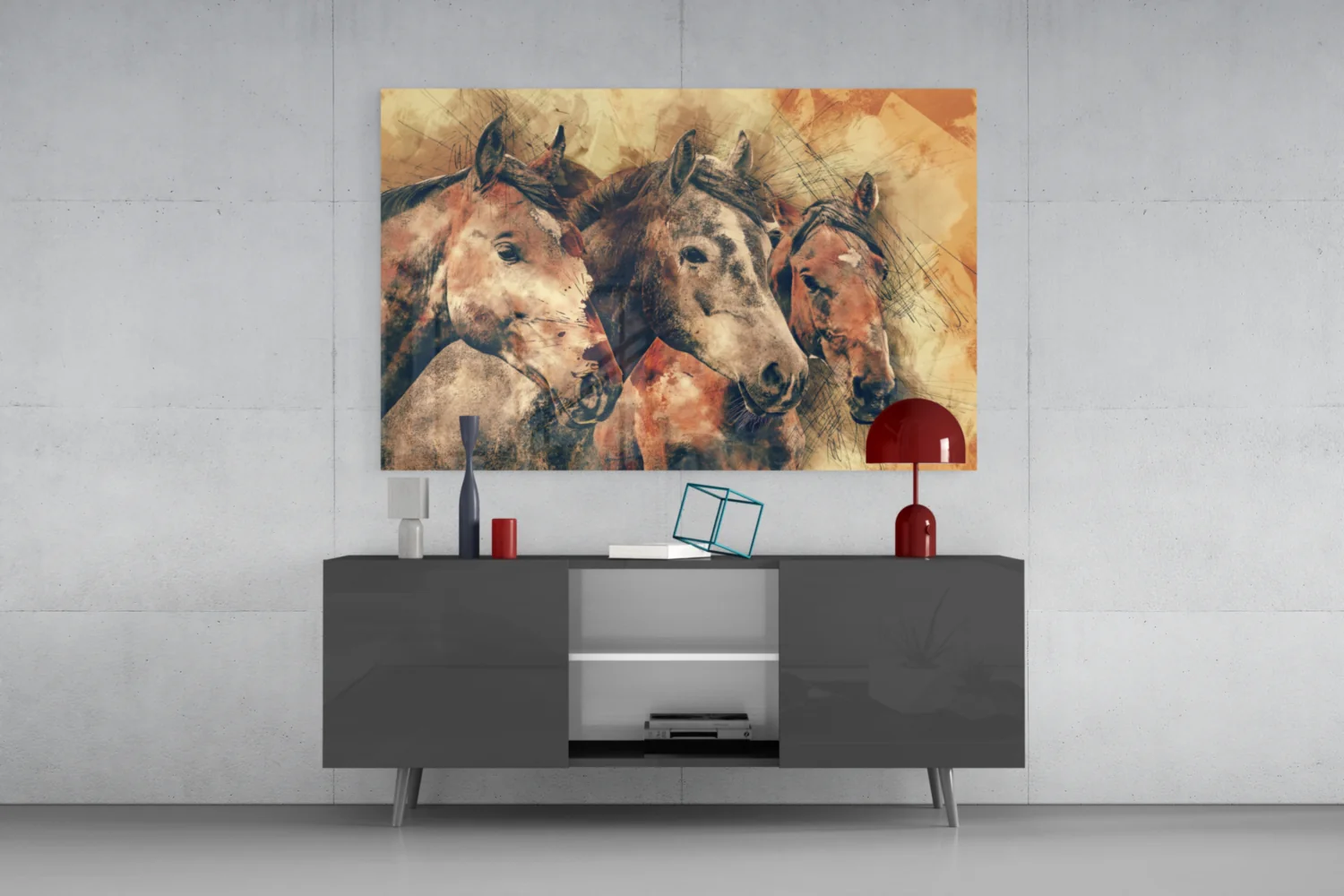 Horses Glass Wall Art - Image 8