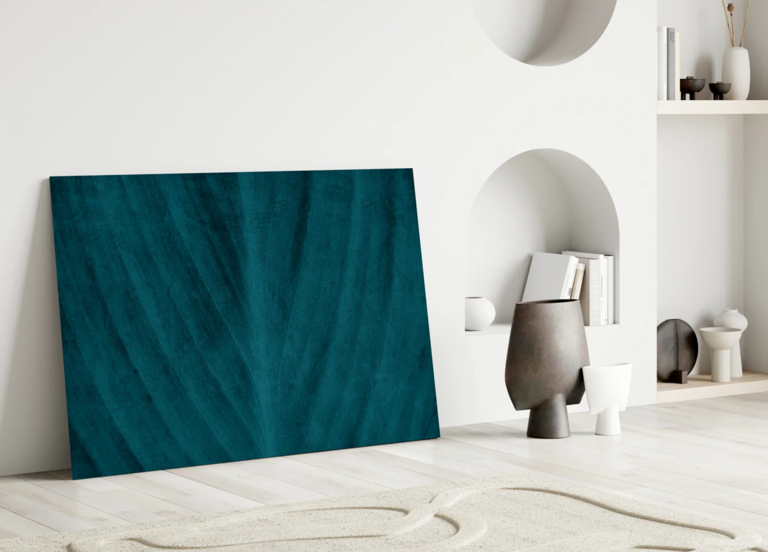 Green Leaf Glass Wall Art - Image 3