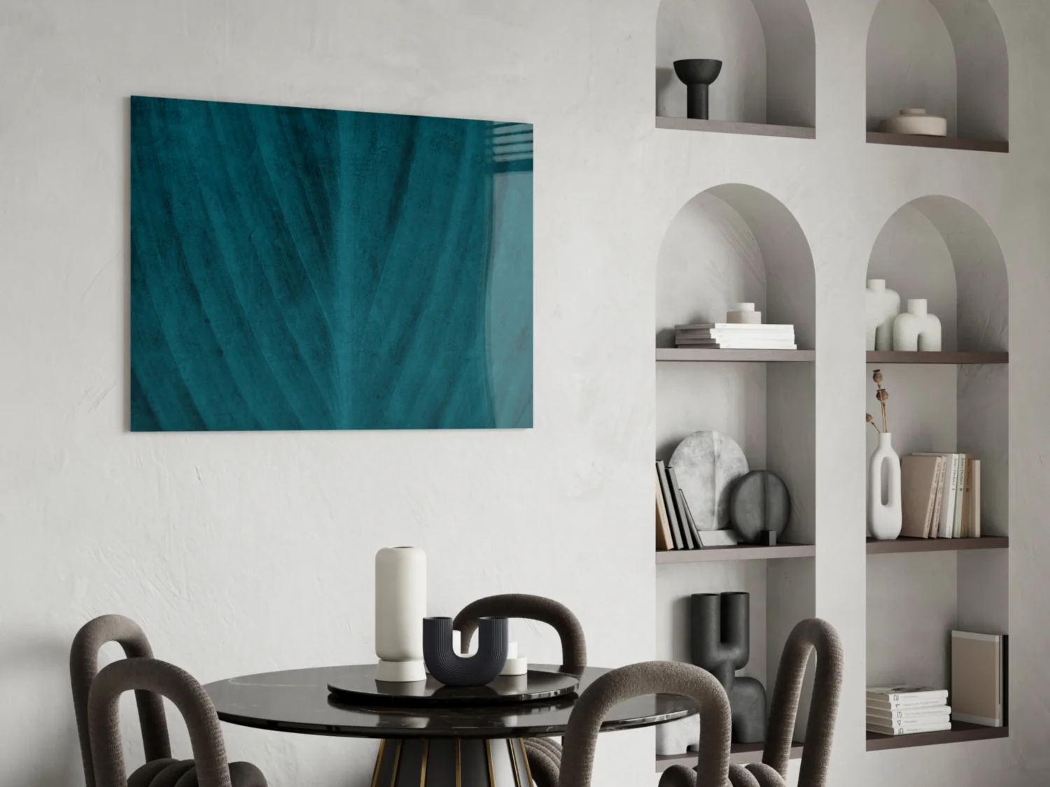 Green Leaf Glass Wall Art - Image 5