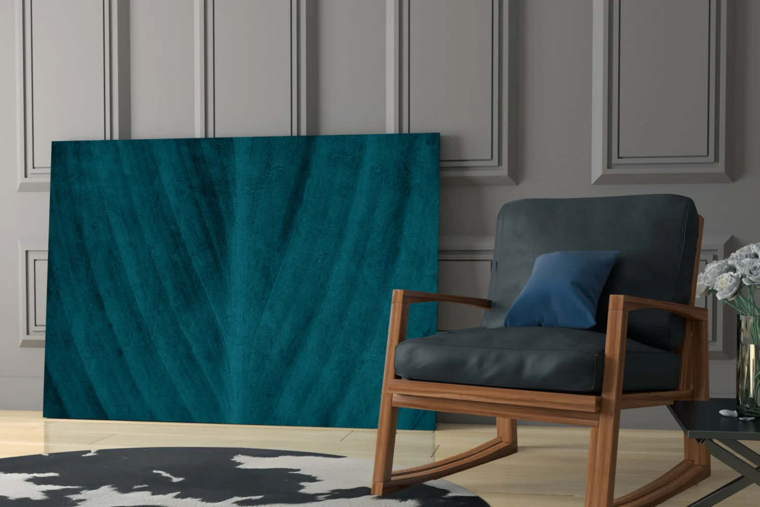 Green Leaf Glass Wall Art - Image 6