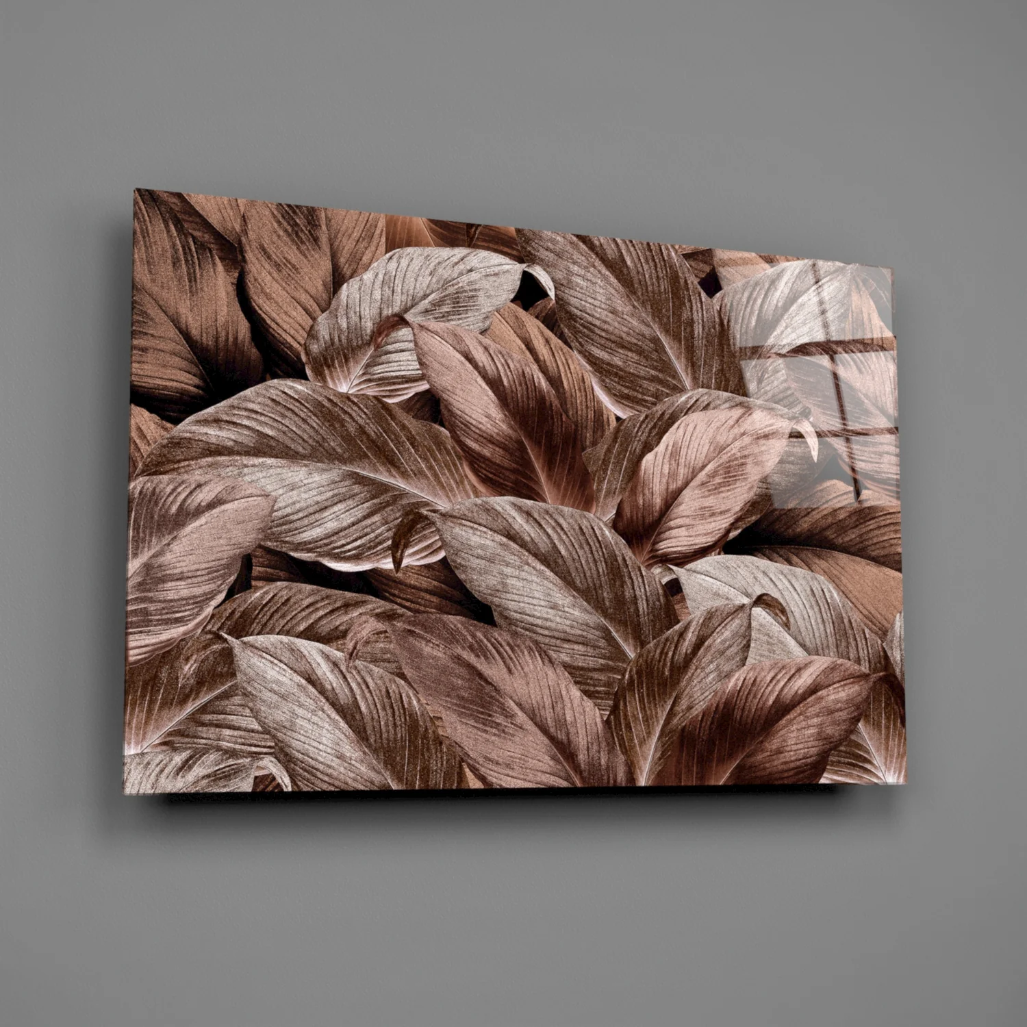 Tropical Leaf Glass Wall Art - Image 2