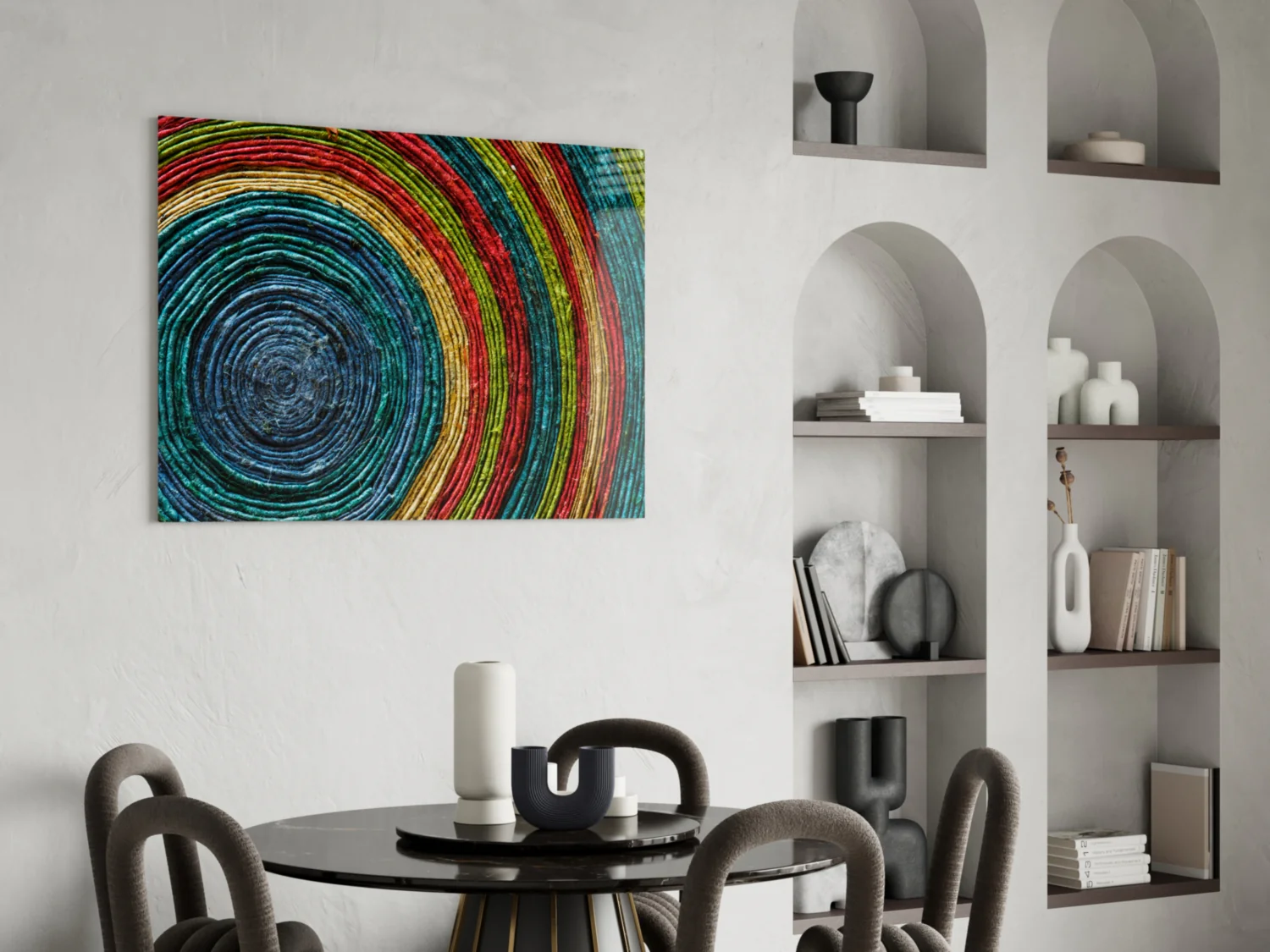 Colored Spiral Glass Wall Art - Image 5