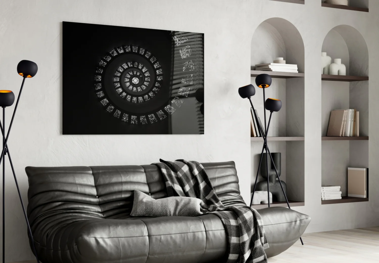 Spiral Stairs Glass Wall Art - Image 4