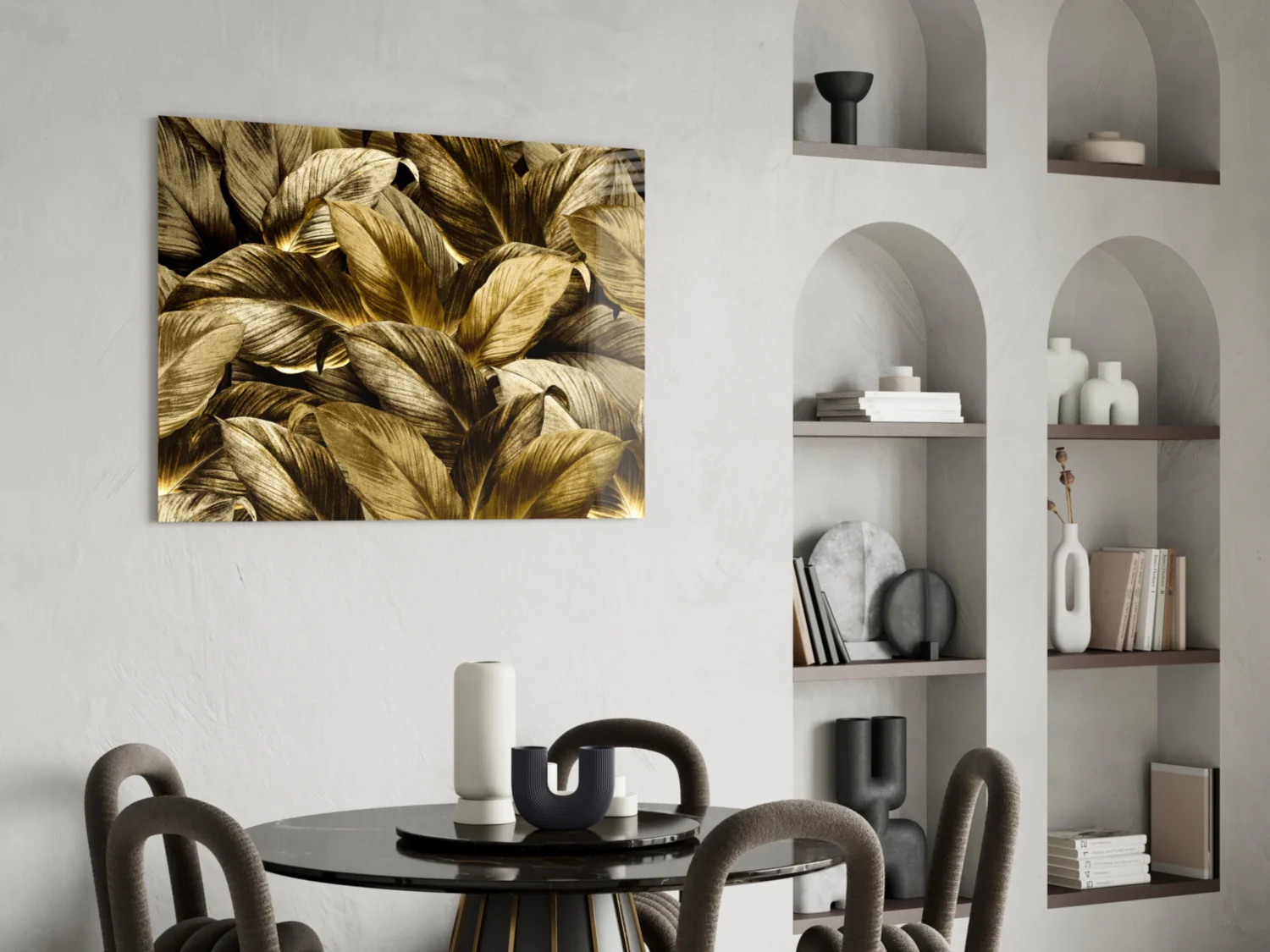 Yellow Leaf Glass Wall Art - Image 5