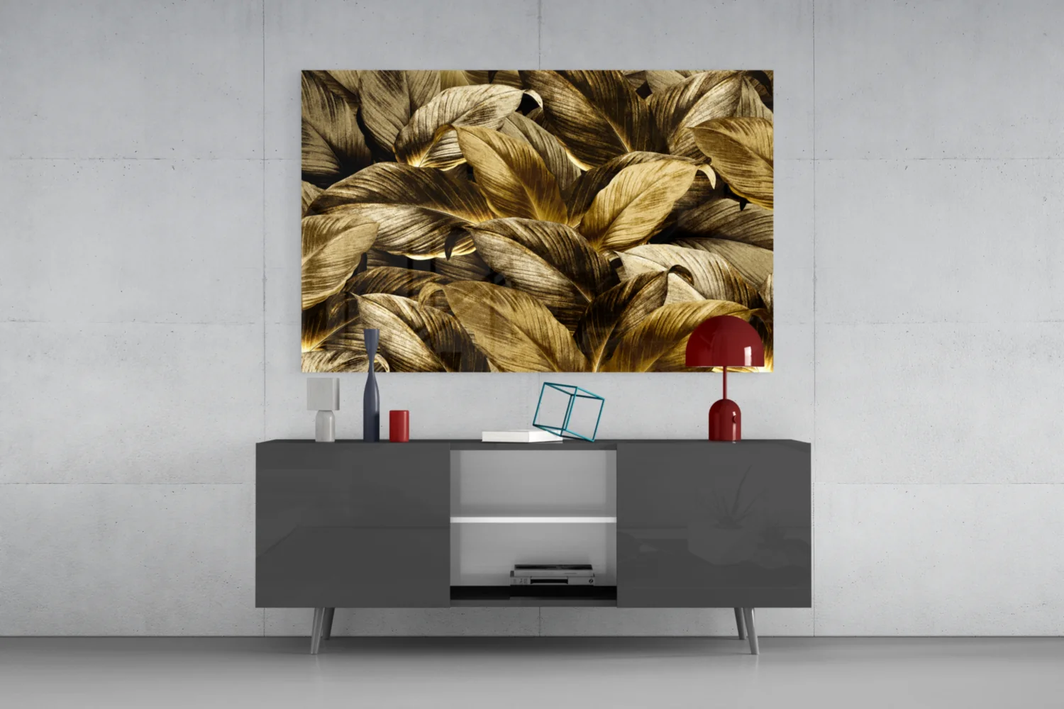 Yellow Leaf Glass Wall Art - Image 8