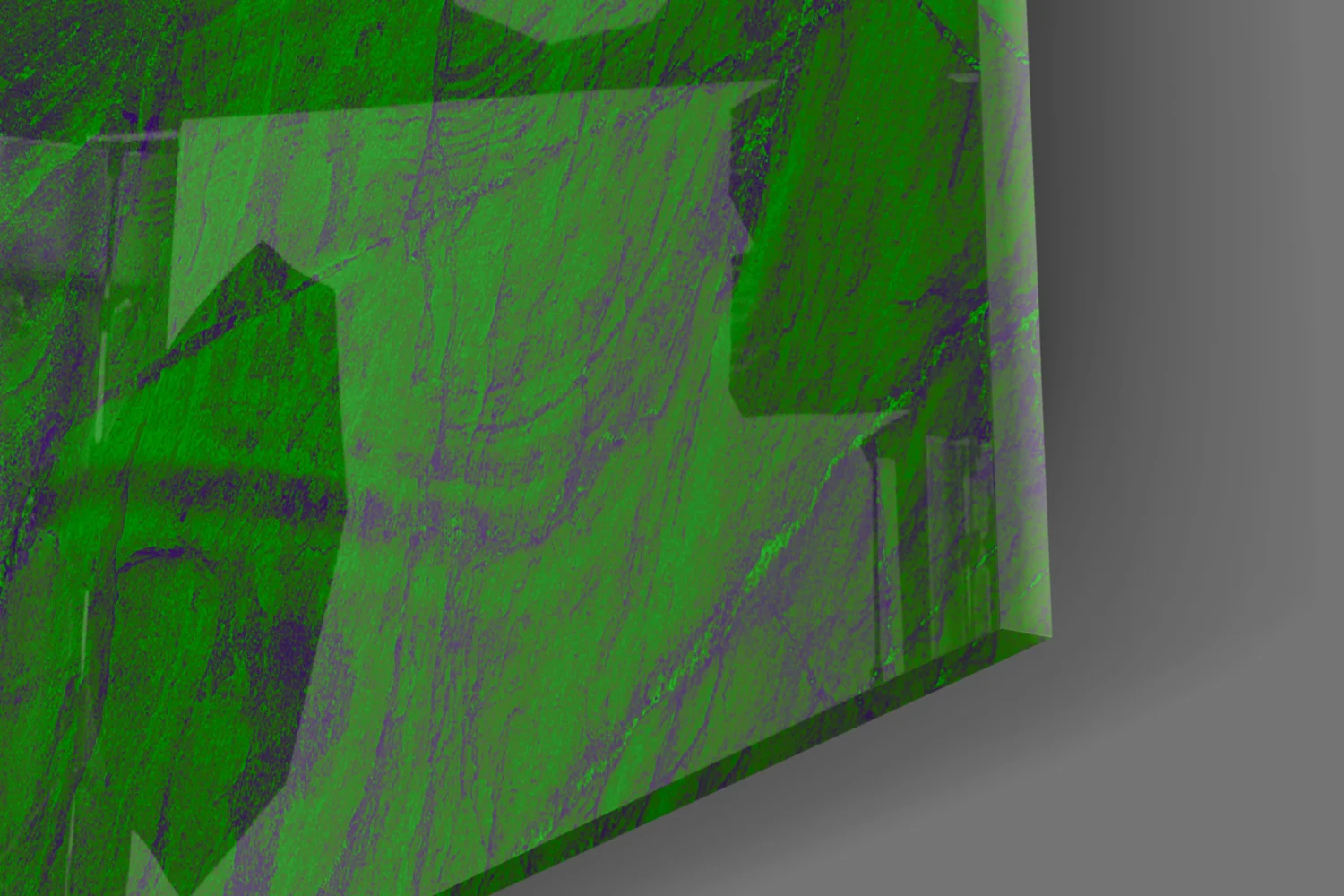 Green Abstract Pattern Glass Wall Art - Image 7