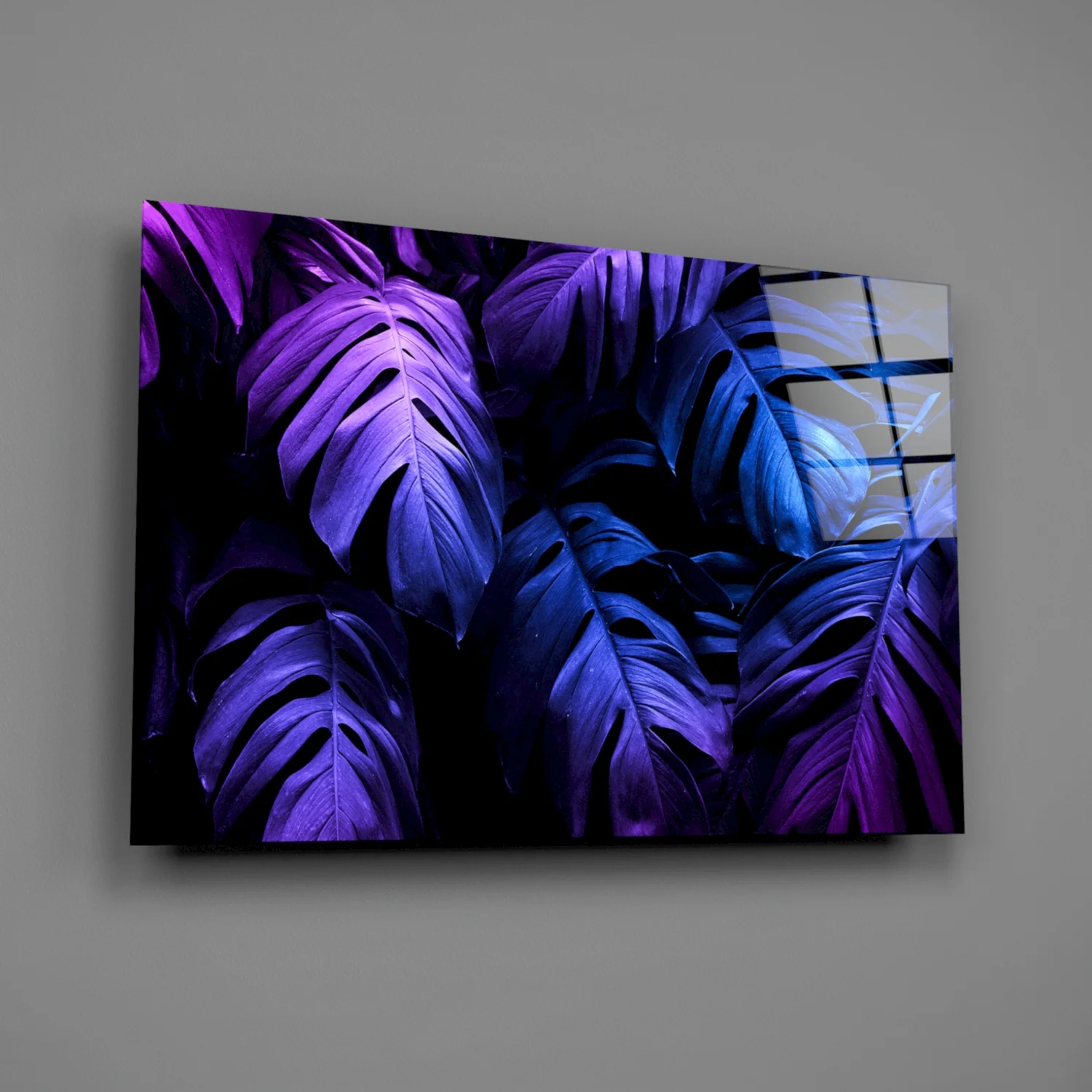 Tropical Leaf Glass Wall Art - Image 2